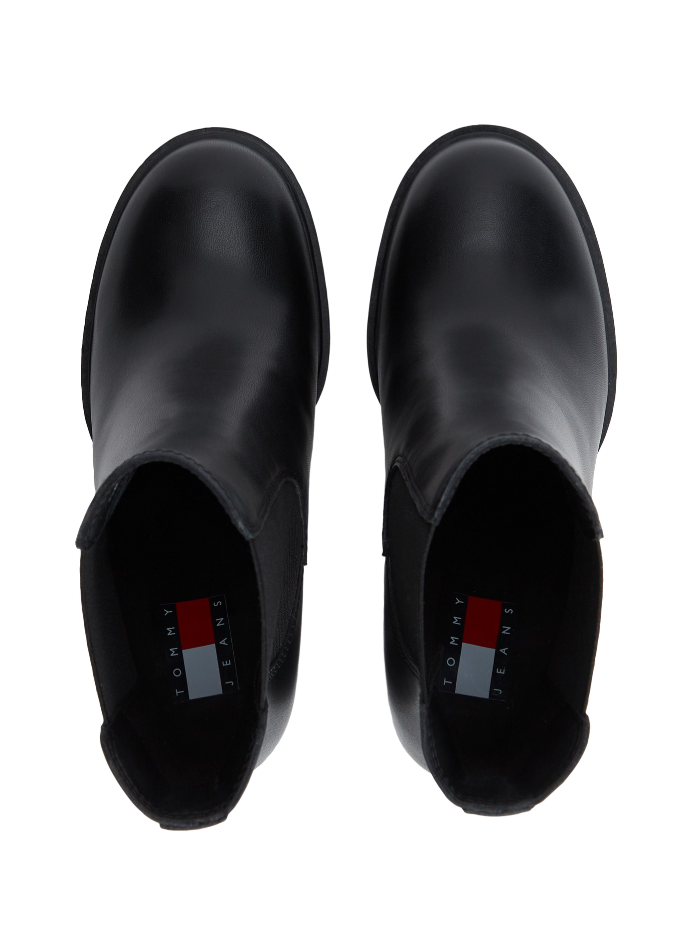 High-heeled leather ankle boots TOMMY HILFIGER Black
