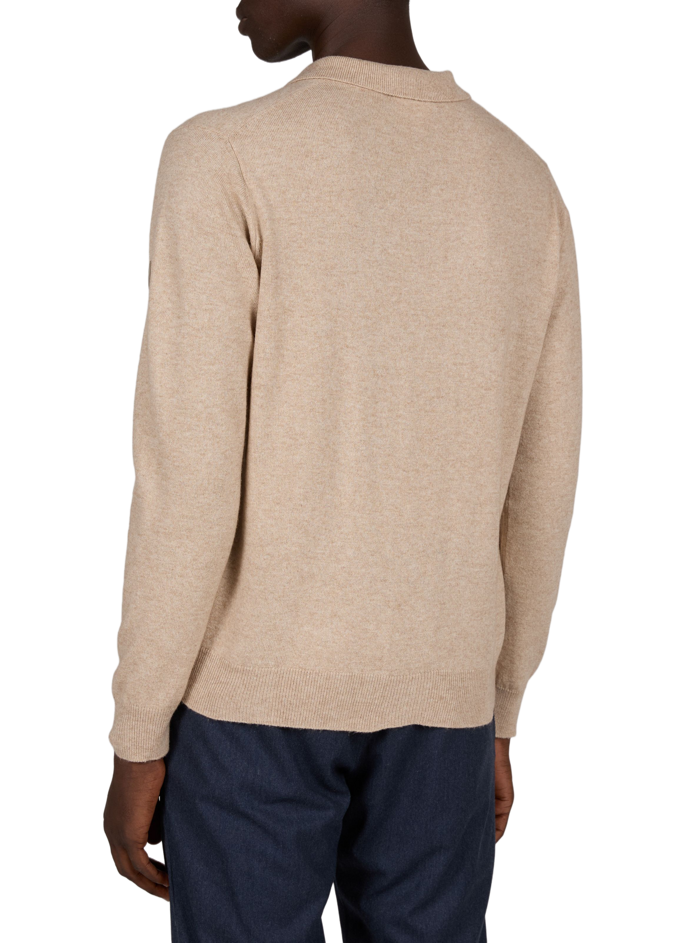 Straight wool blend polo neck sweater 1789 CALA Beige