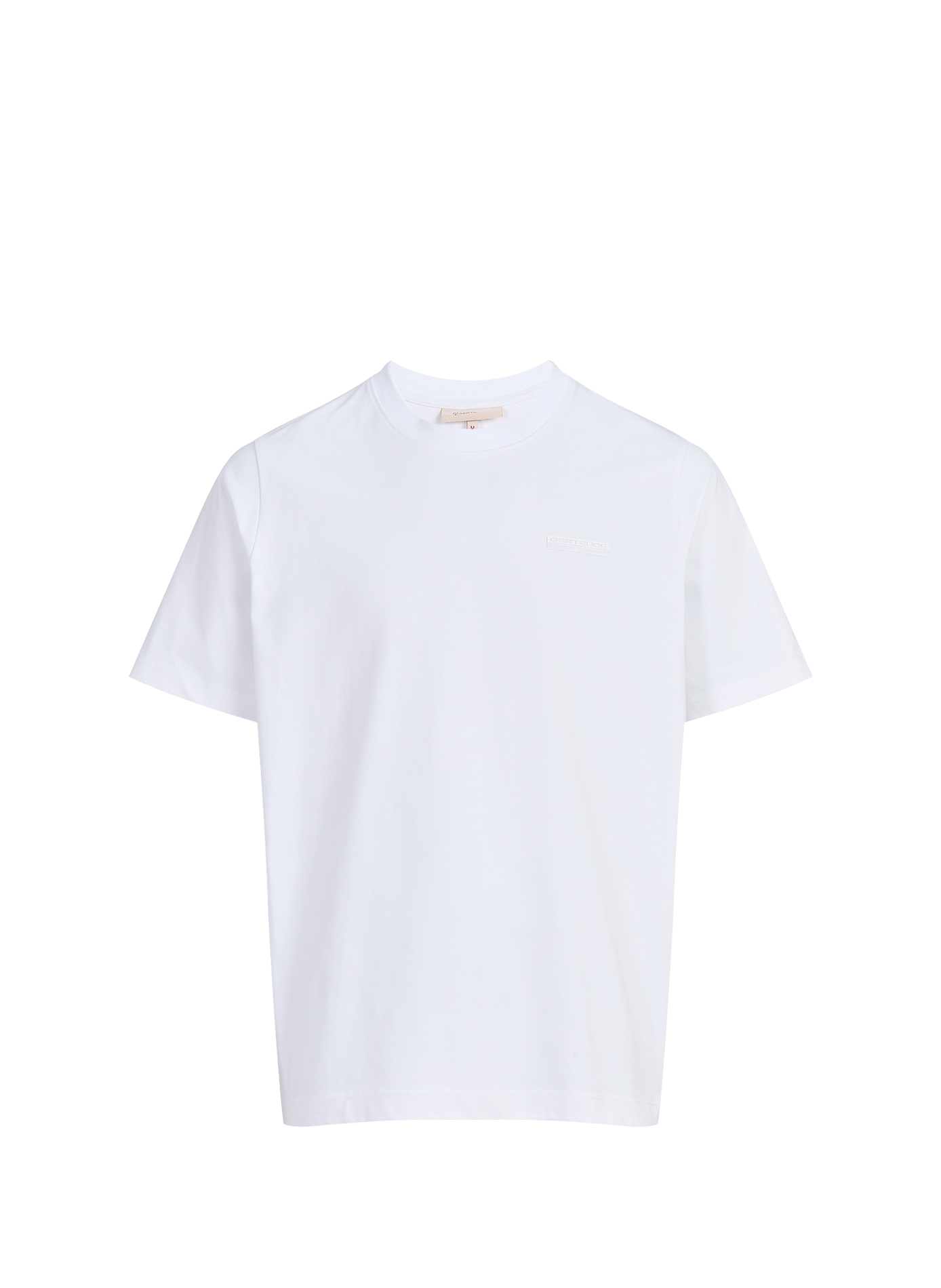 Loose-fitting plain cotton t-shirt GERTRUDE White