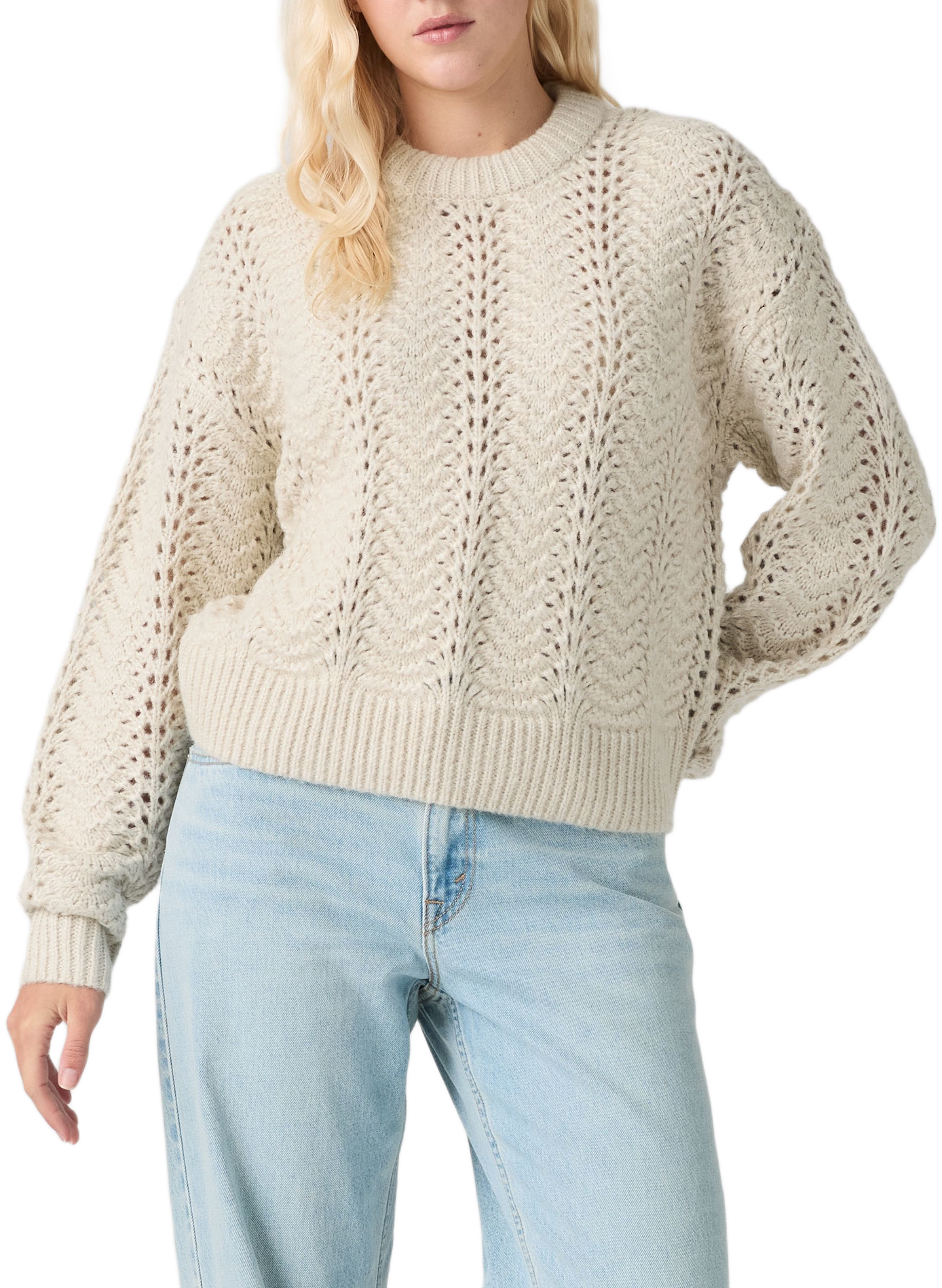 Gerader Rundhalsausschnitt-Pullover LEVI'S Weiss