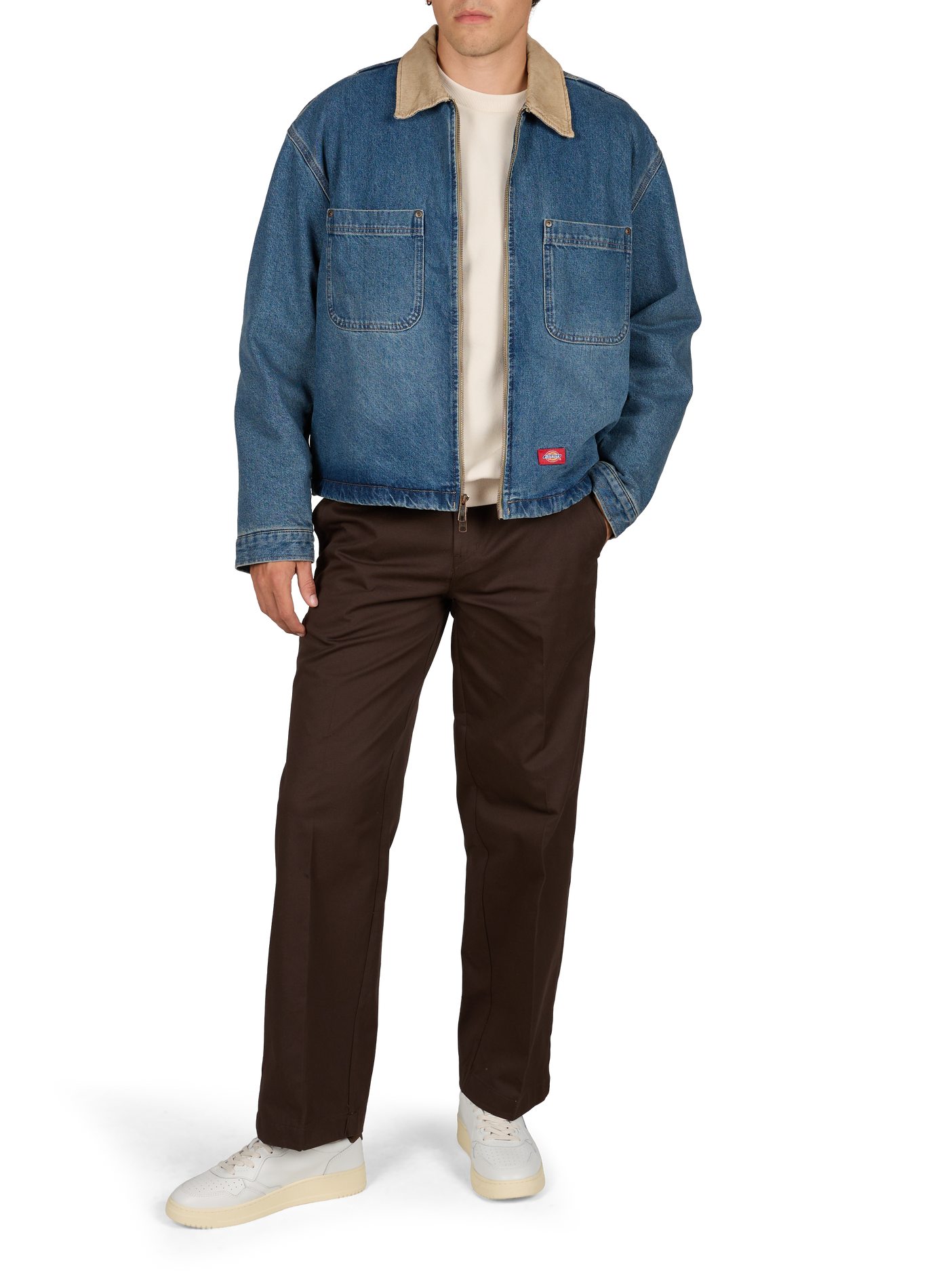 Sweat Oakport S in gerader Passform aus Baumwollmischung DICKIES Beige