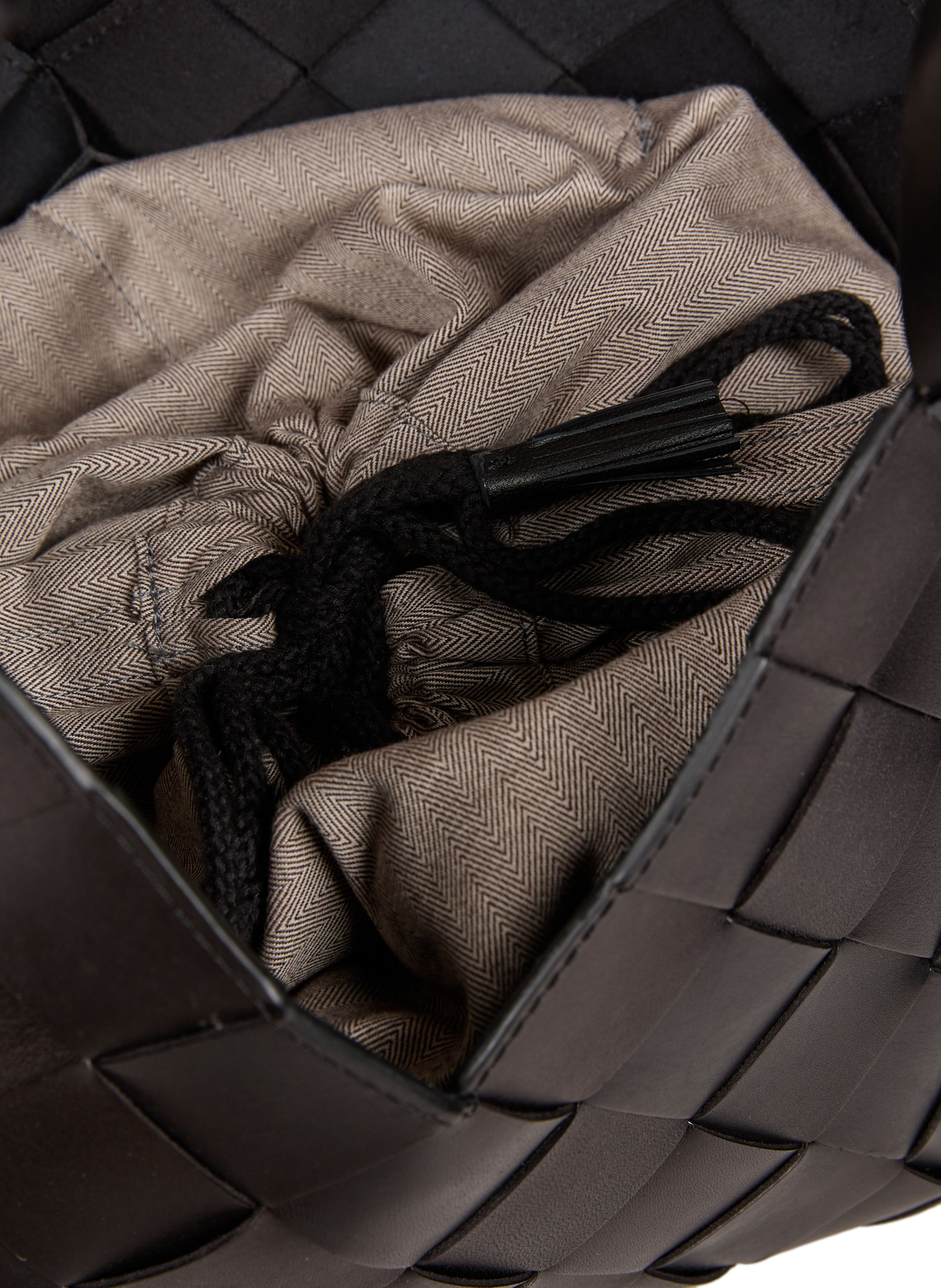 Woven leather CASTELLO tote DRAGON DIFFUSION Black