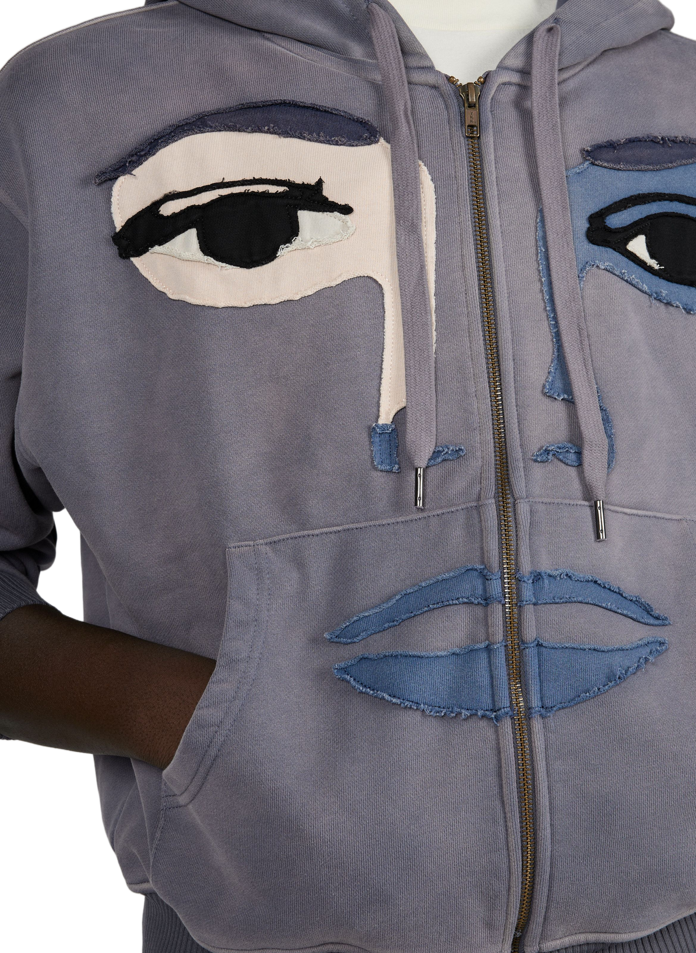 Rechte hoodie van katoen met print KIDSUPER Paars