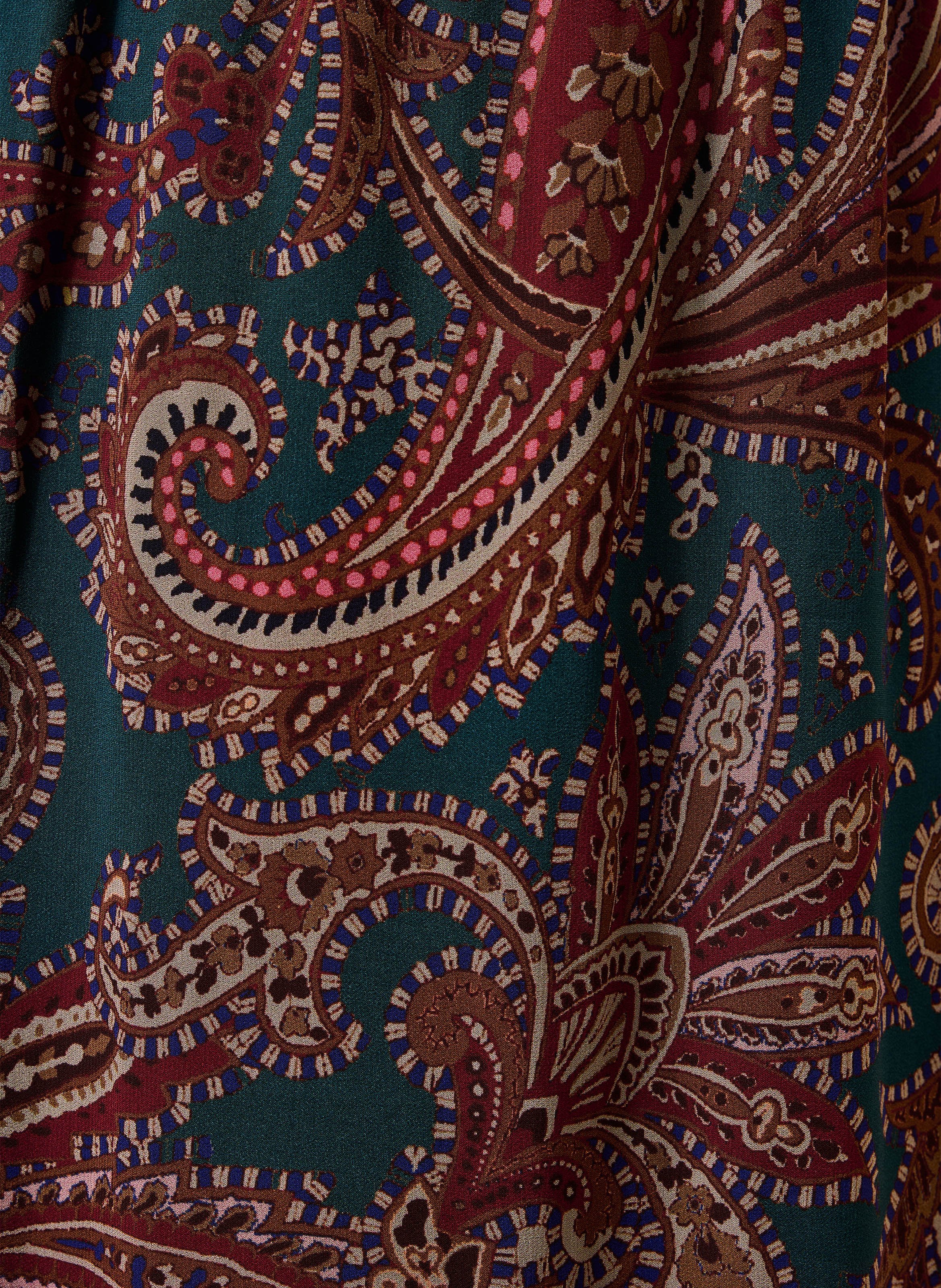 Uitlopende midi-rok met print LA FEE MARABOUTEE Blauw