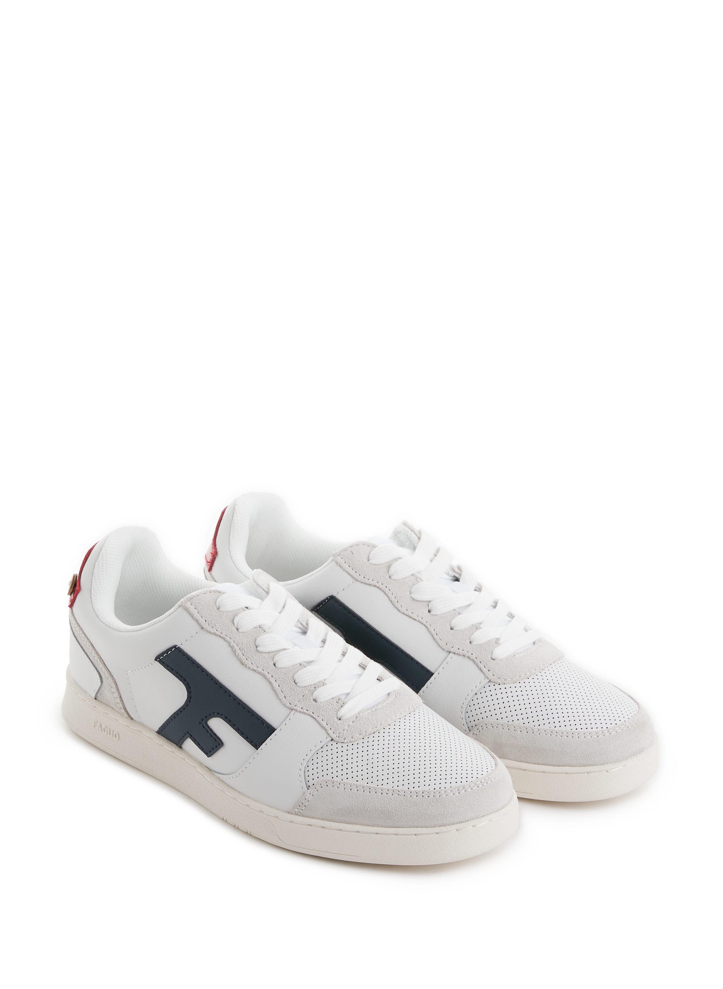 Baskets Hazel en cuir FAGUO Blanc