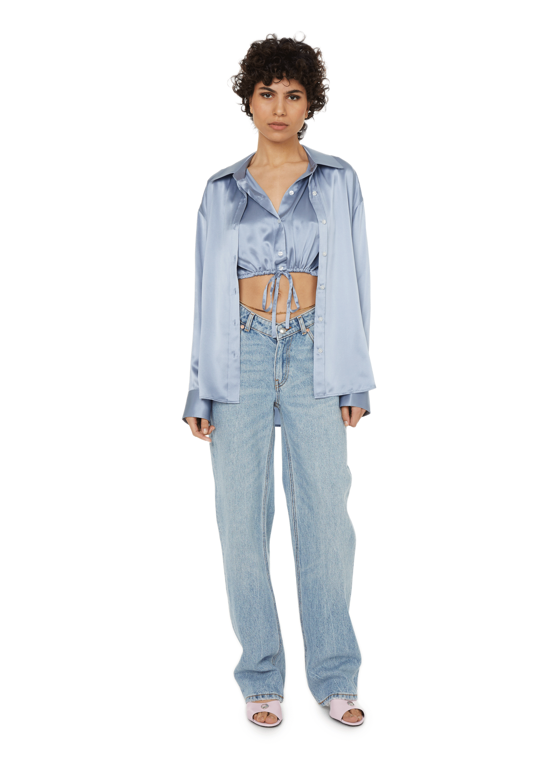 Jeans with chain detail ALEXANDER WANG Blue