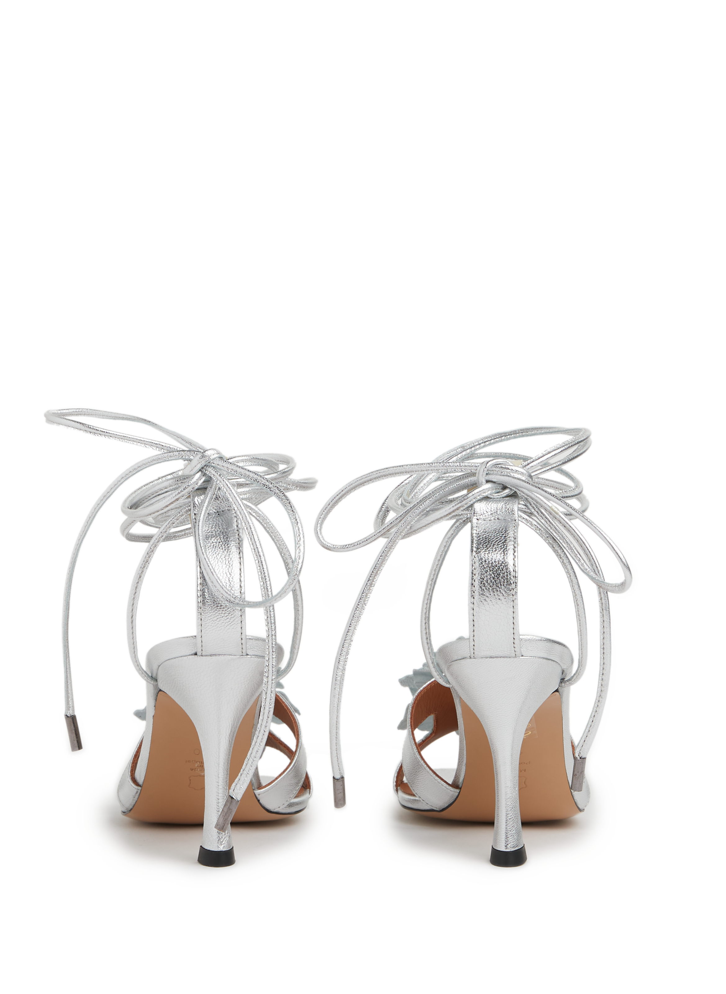 Sandales à talon en cuir SAISON 1865 Argent