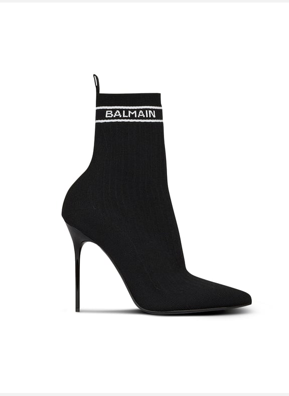 Bottines skye en maille Noir by BALMAIN BALMAIN Bottines skye en maille Noir