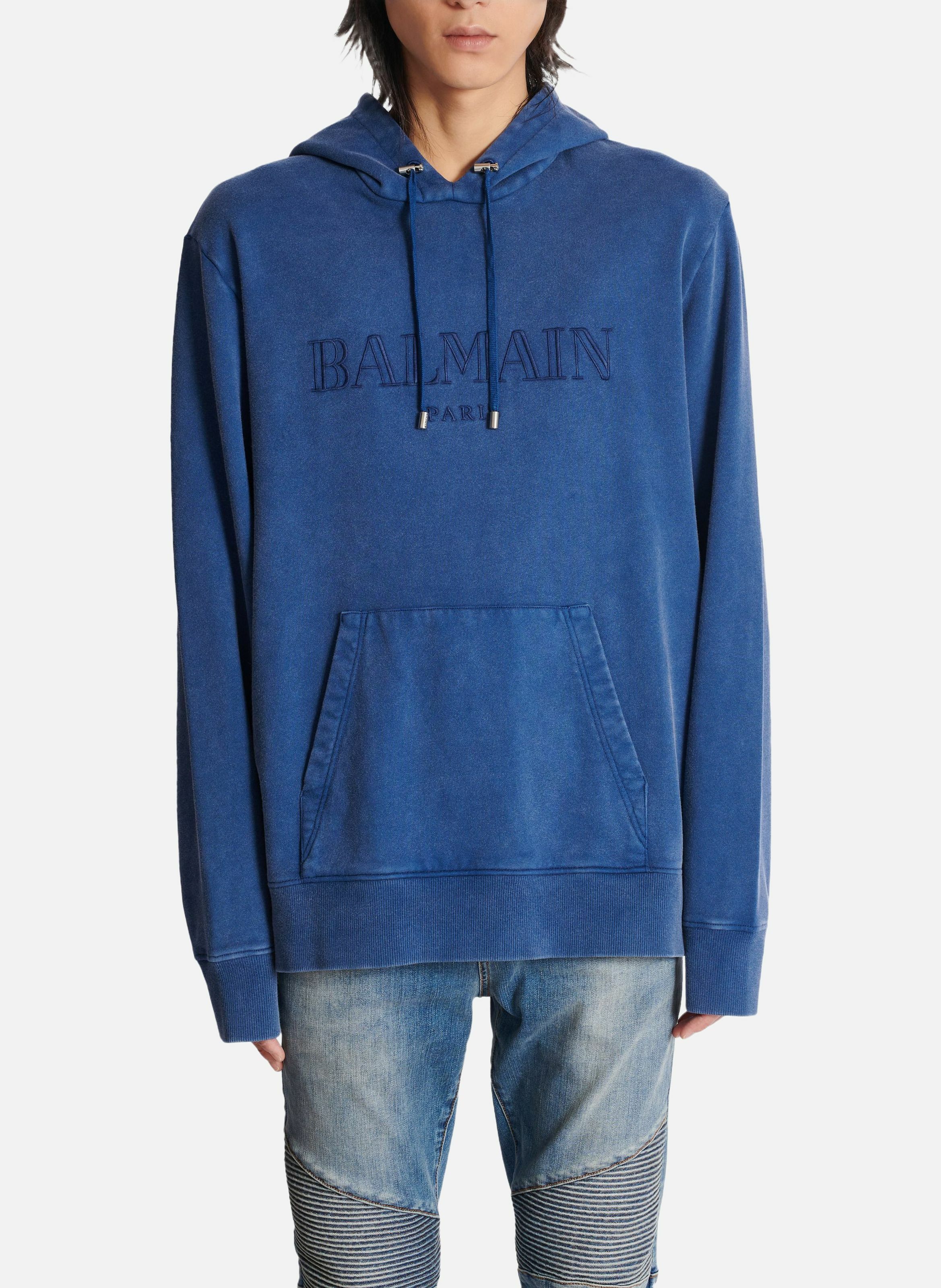 Hoodie brodé balmain vintage BALMAIN Bleu