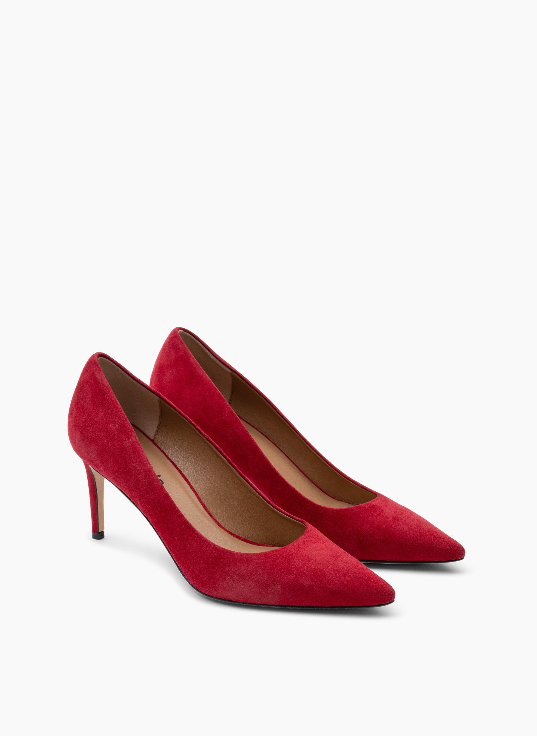 Escarpins yumbi en chevre velours PARALLELE Rouge