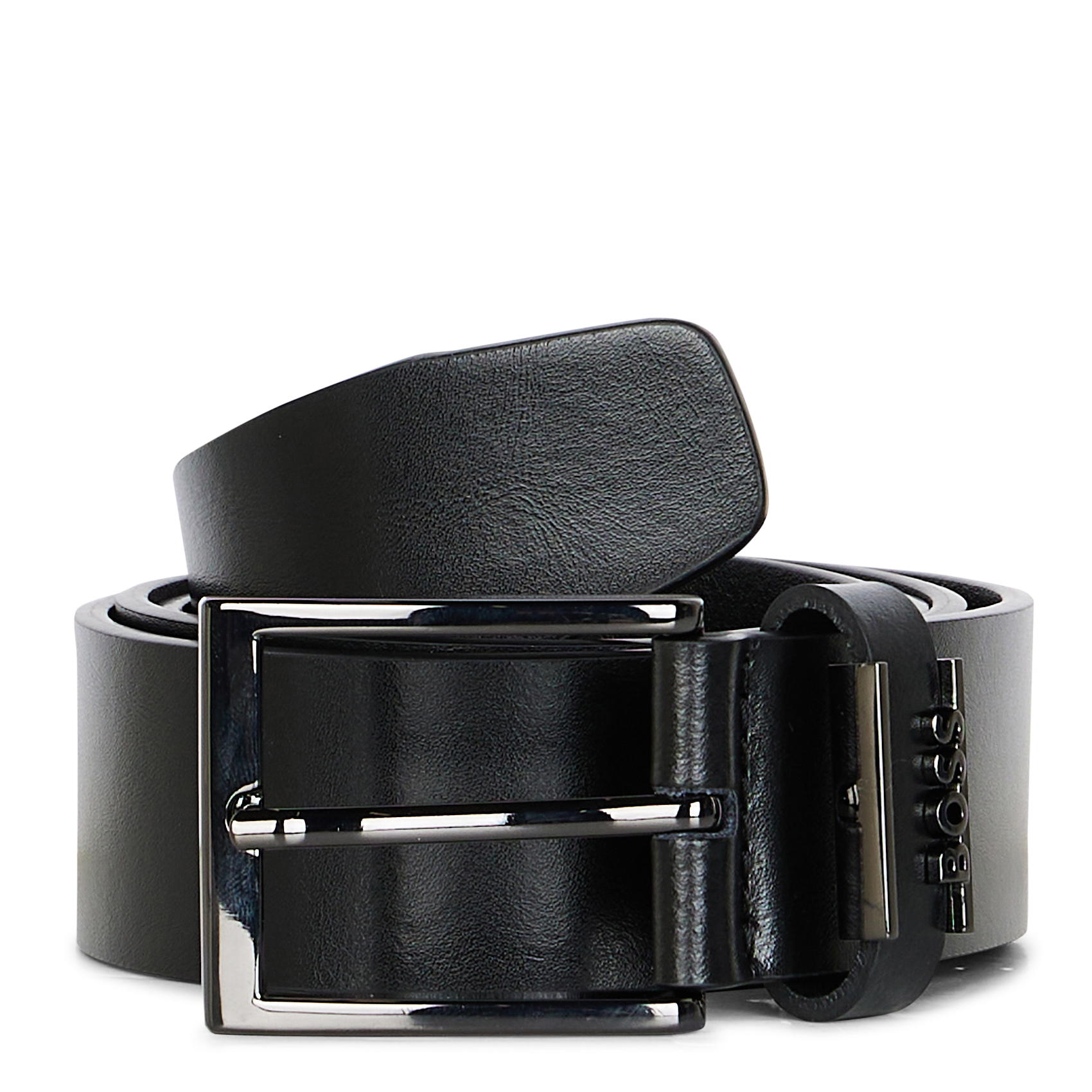 Ceinture en cuir de vache BOSS Noir