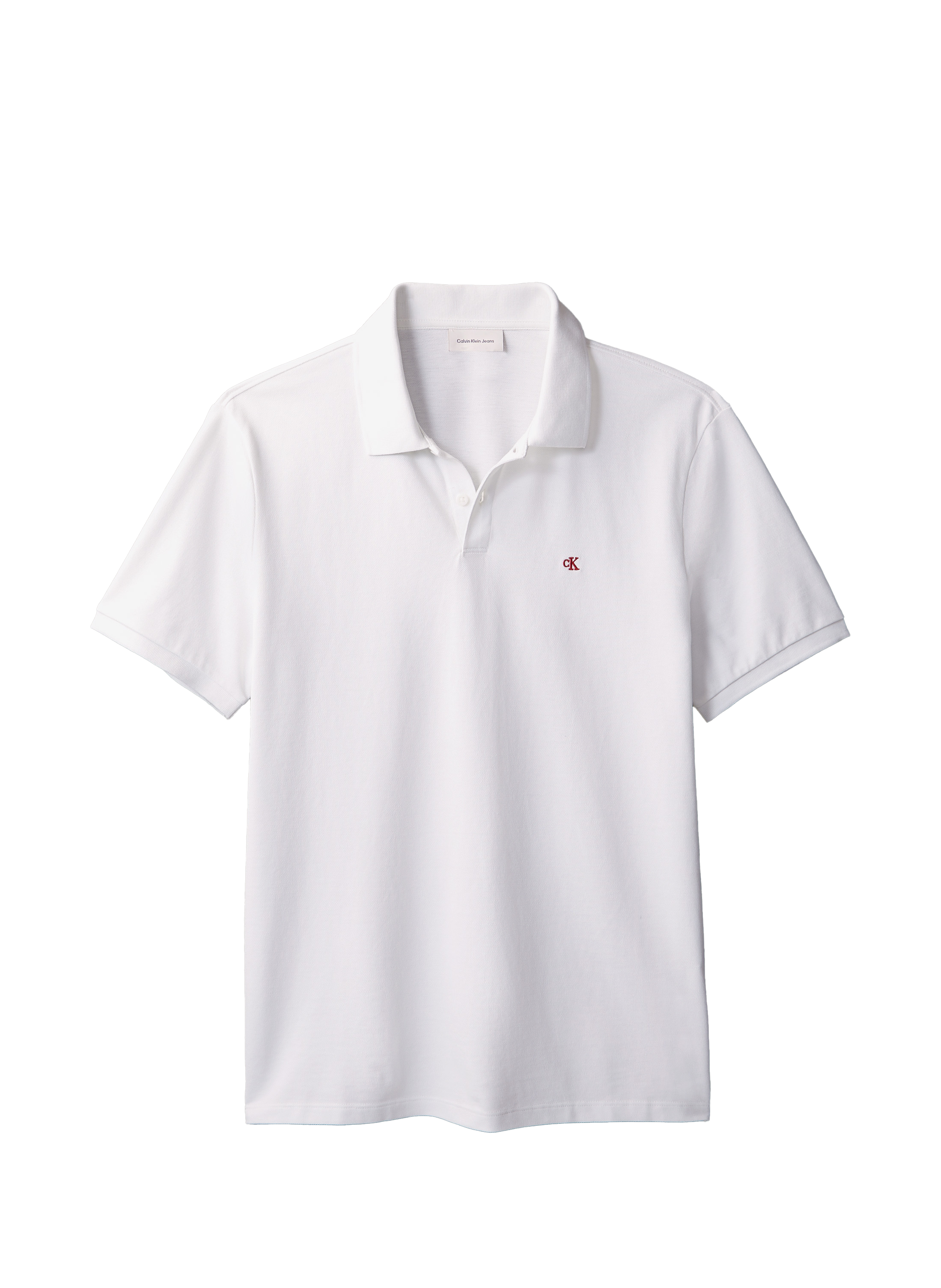 Polo manches courtes en coton CALVIN KLEIN Blanc