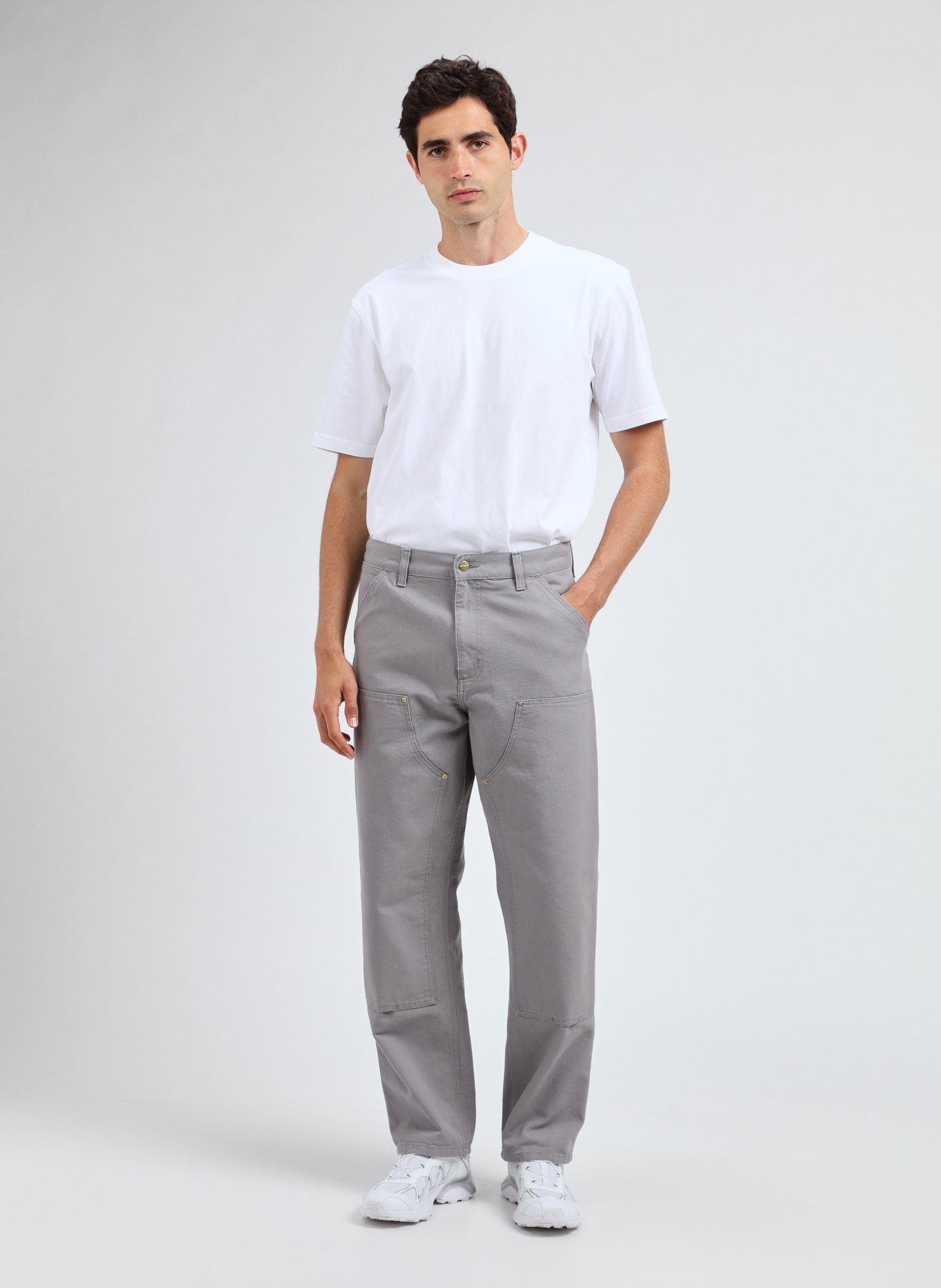 Pantalon large en coton CARHARTT WIP Gris