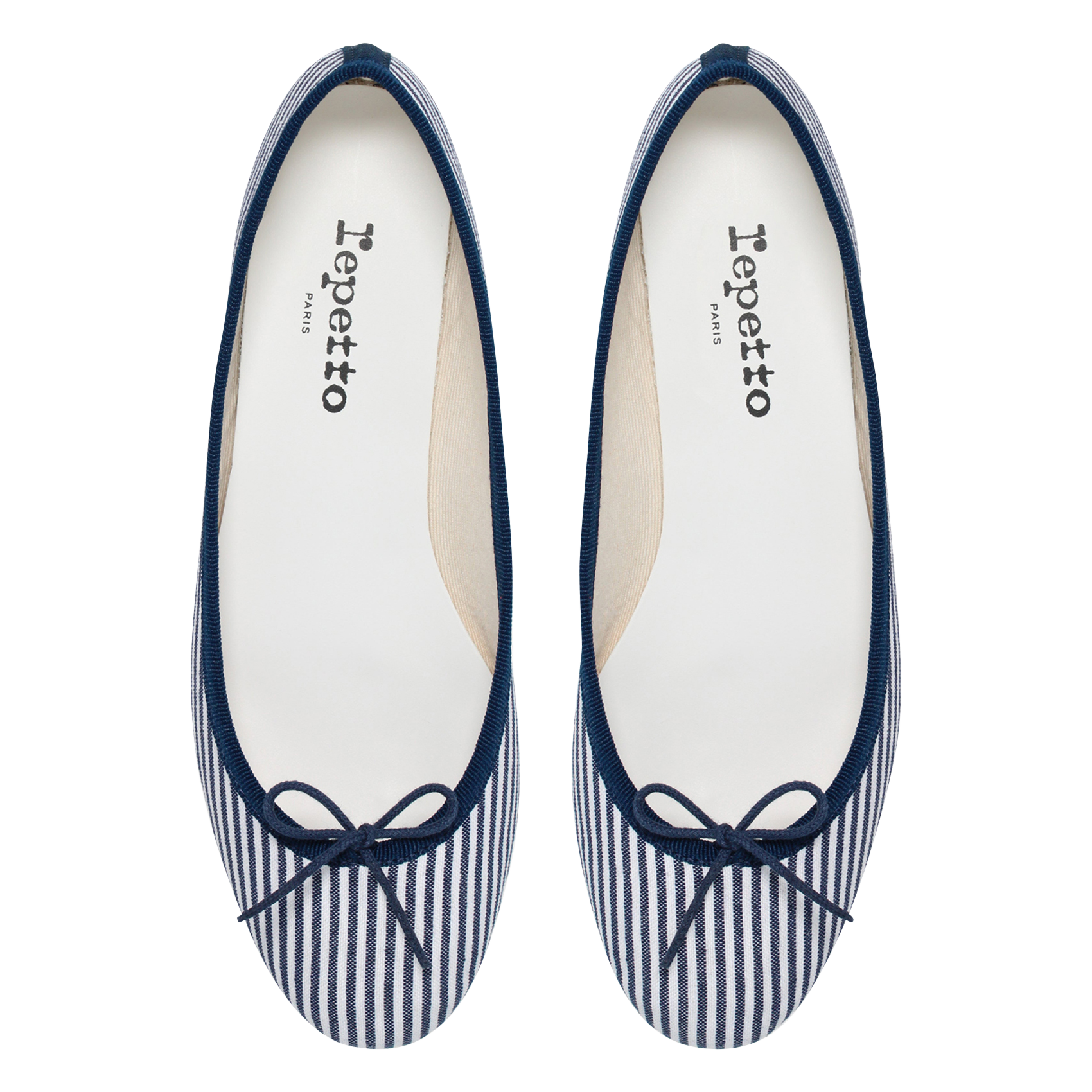 Ballerines en cuir cendrillon REPETTO Bleu