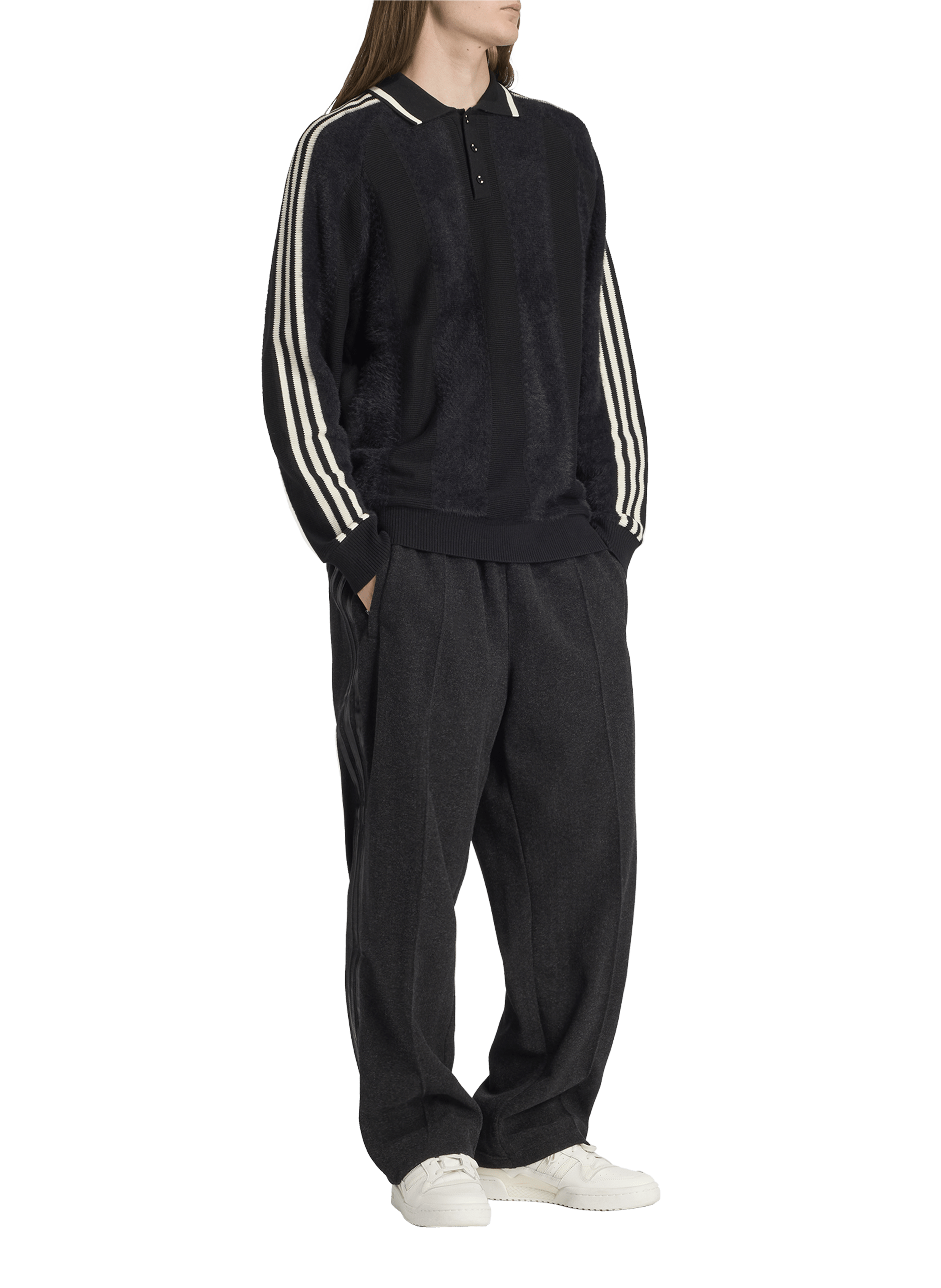 Polo-collar jumper ADIDAS Black