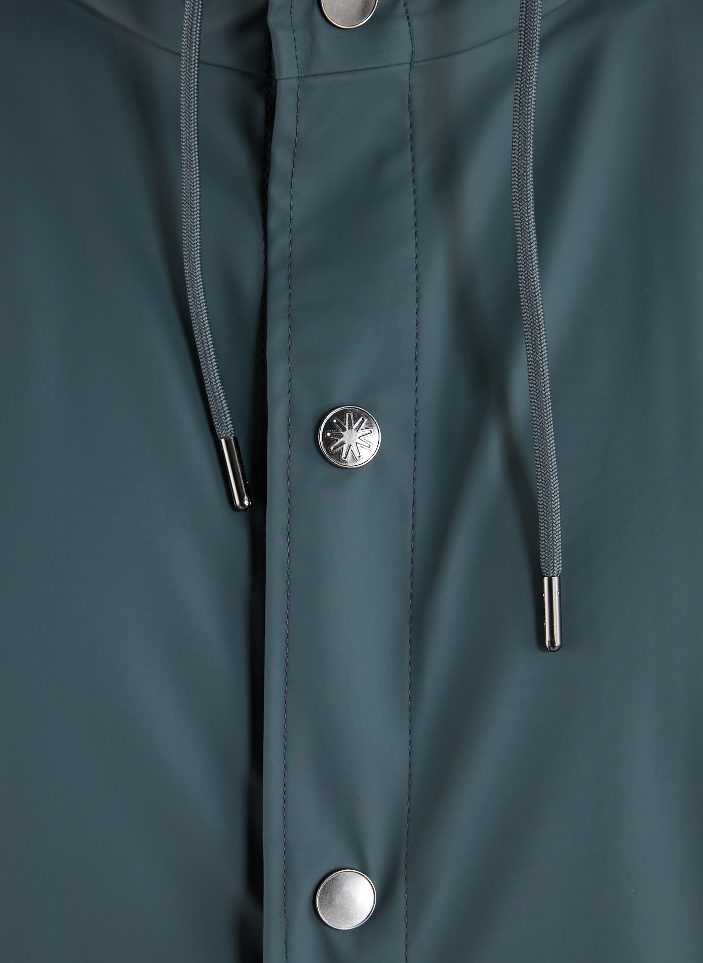 Imperméable long à capuche RAINS Bleu