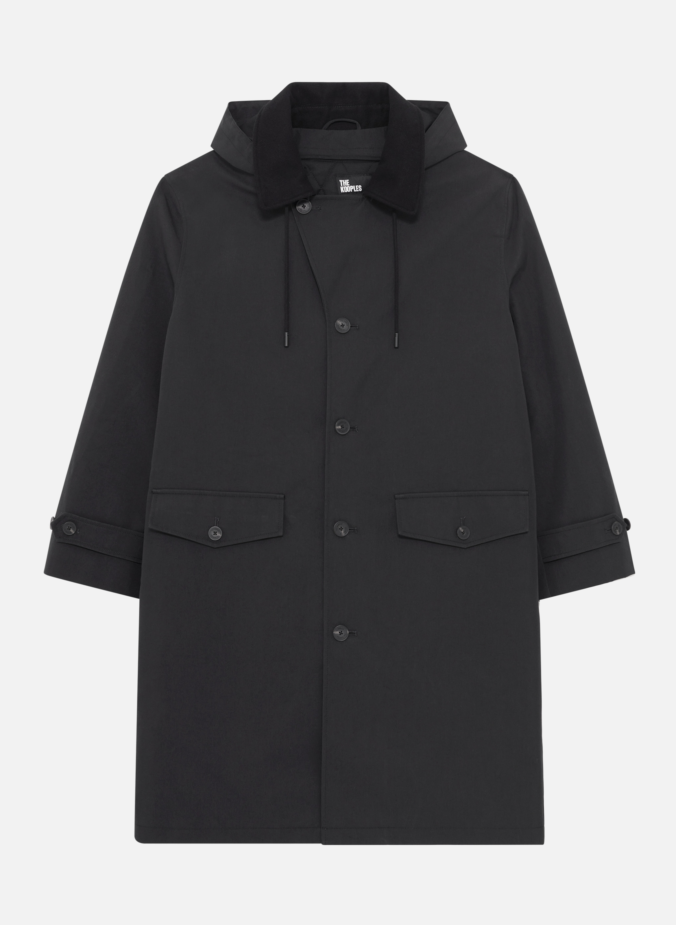 Parka type trench à capuche THE KOOPLES Noir