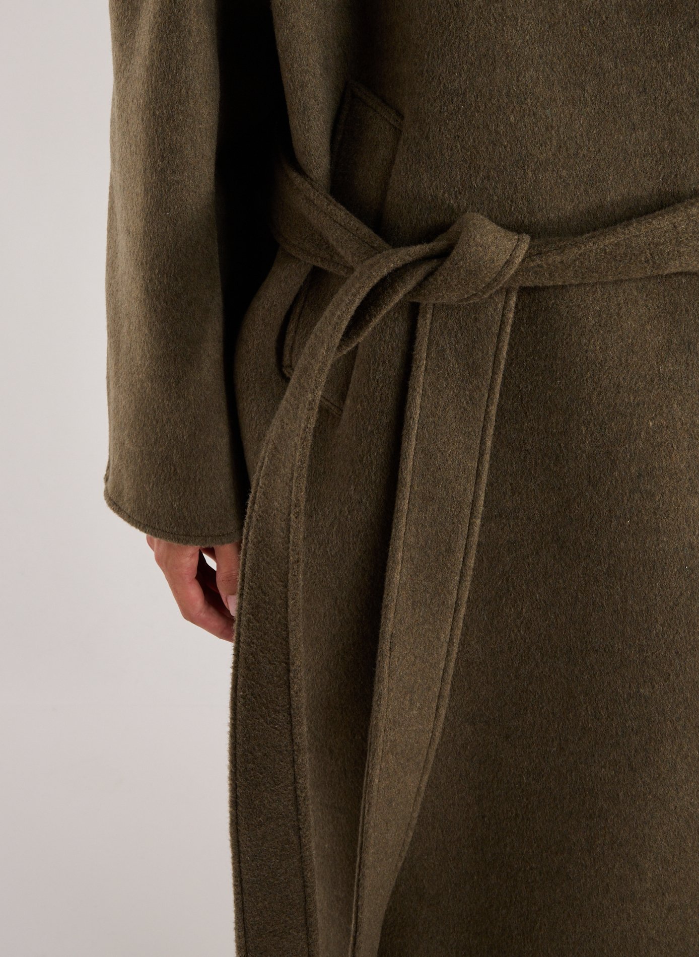 Classic Wool Blend Coat with Collar OUR LEGACY Khaki
