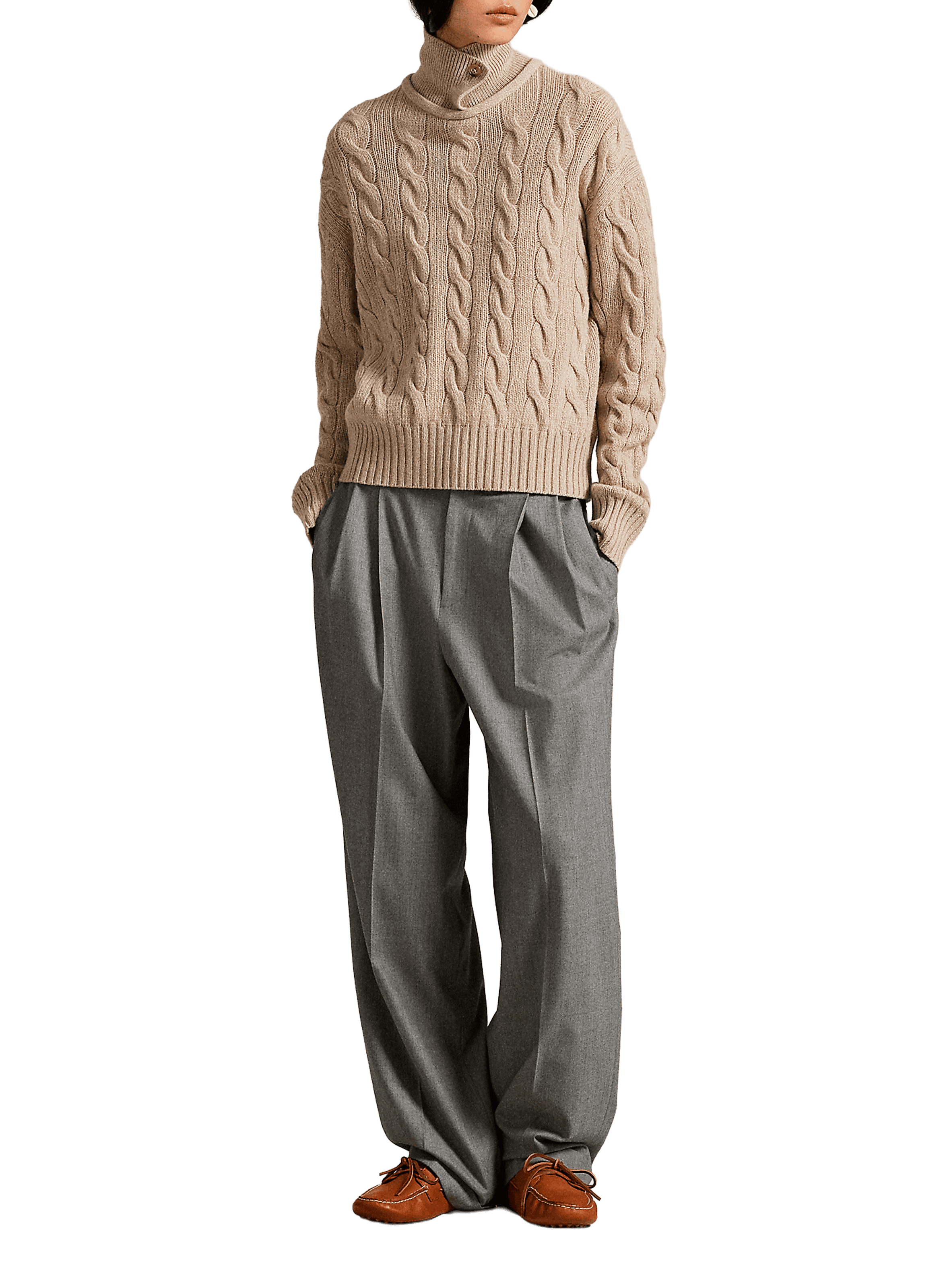 Pull en laine et cachemire POLO RALPH LAUREN Beige