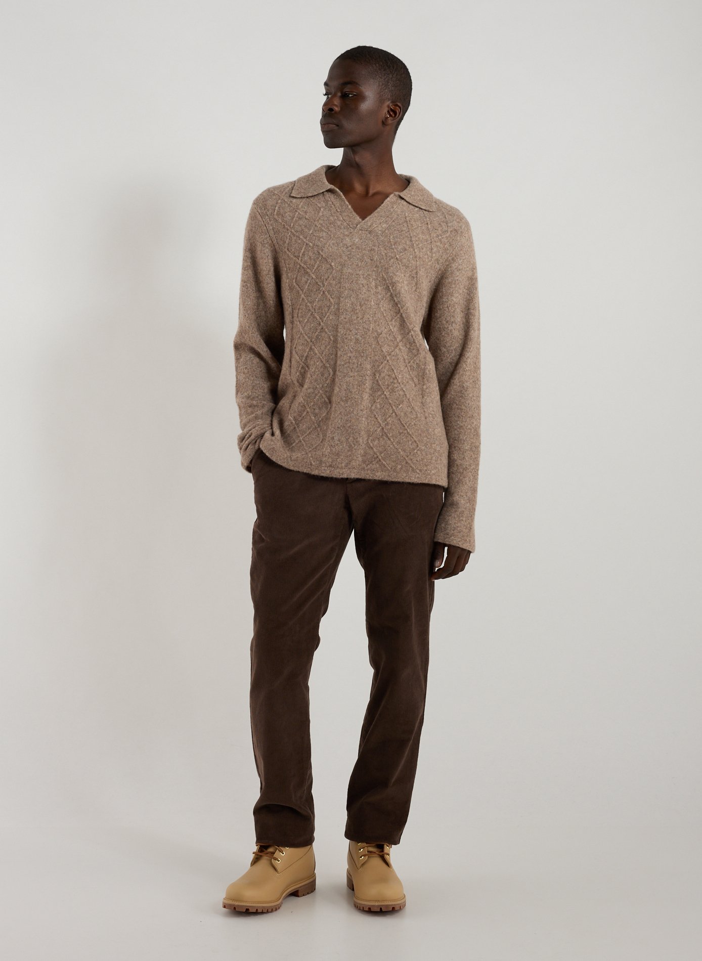 Pull en laine mélangée  HOLZWEILER Marron