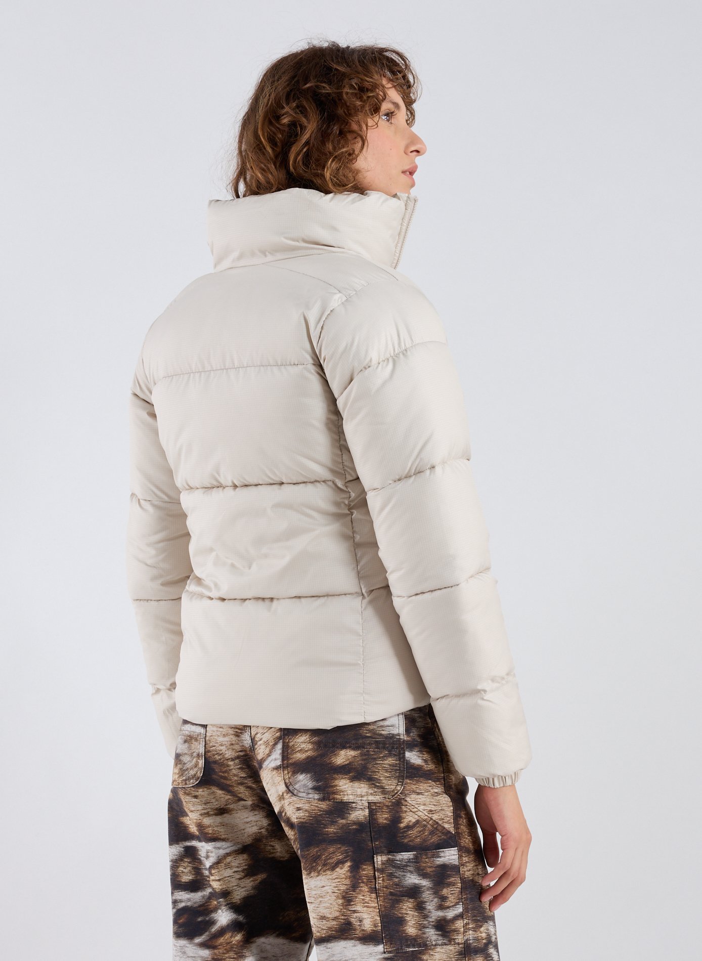 Doudoune droite à col montant COLUMBIA Beige
