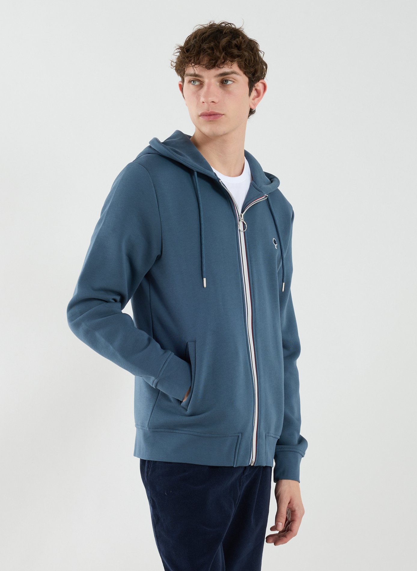 Hoodie in blended cotton FAGUO Blue