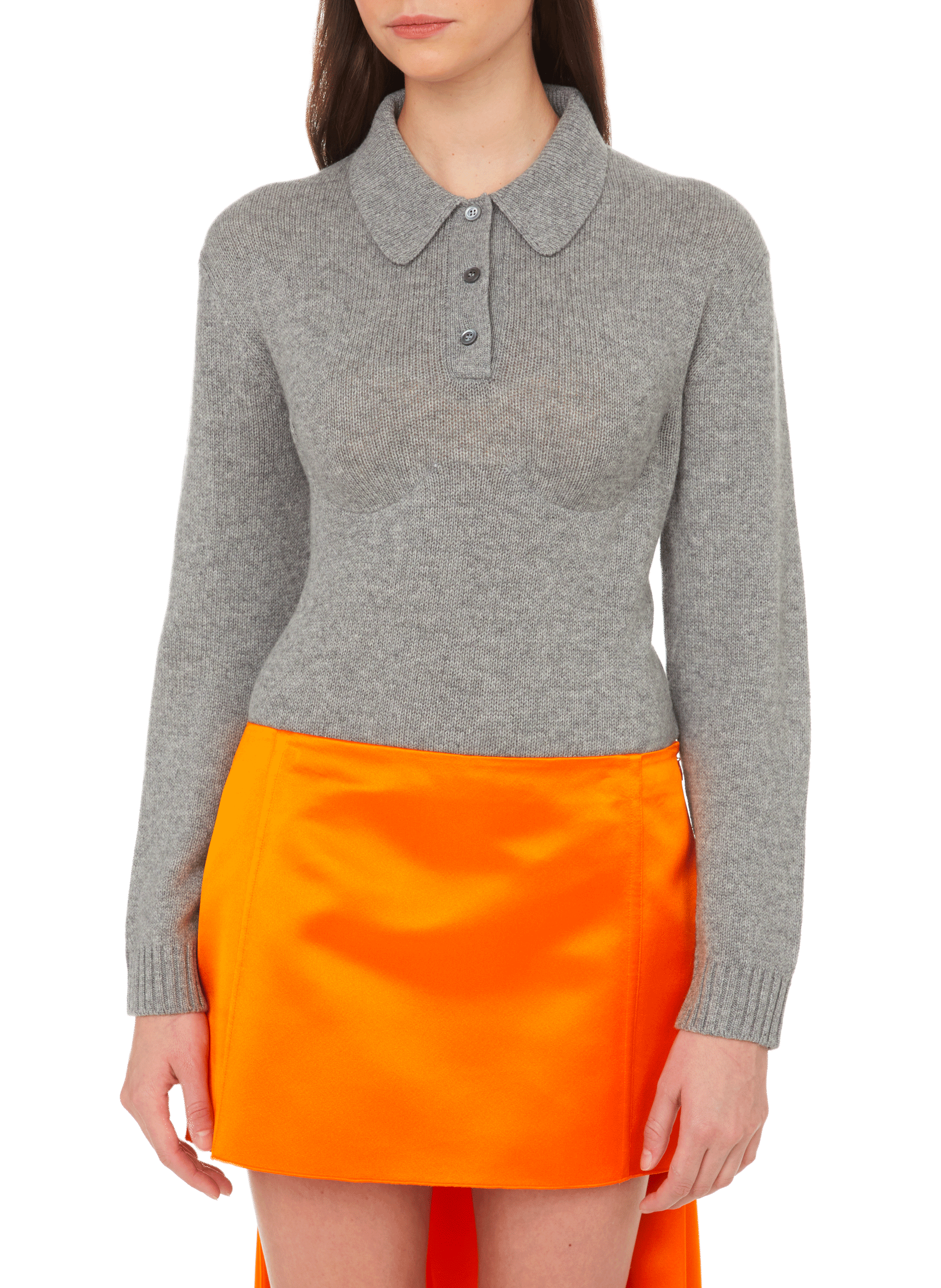 Polo en cachemire PRADA Gris