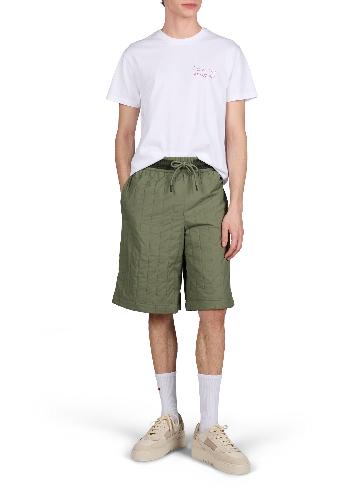 T-shirt Popincourt brodé en coton biologique MAISON LABICHE Blanc