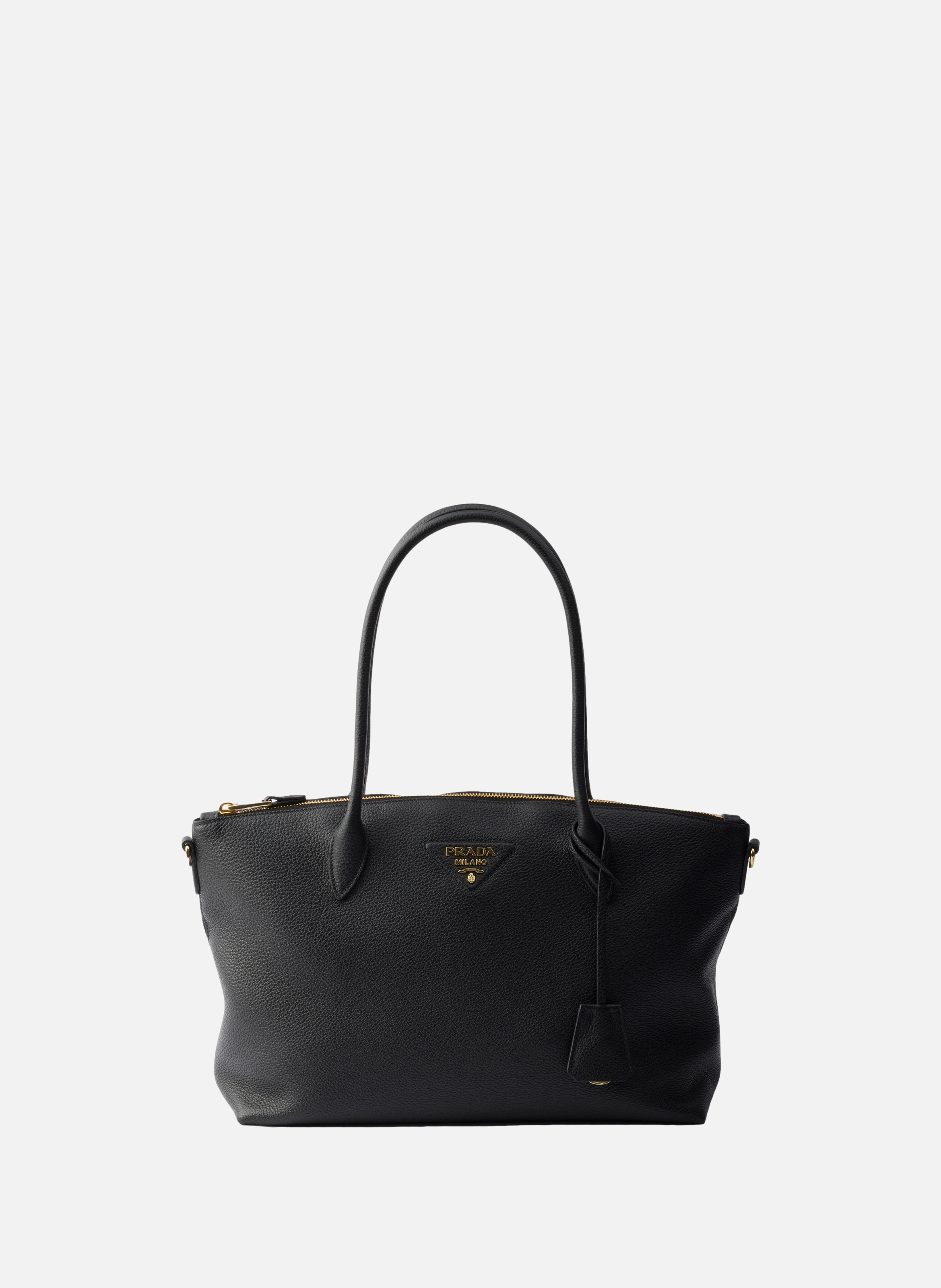 Grand cabas en cuir PRADA Noir