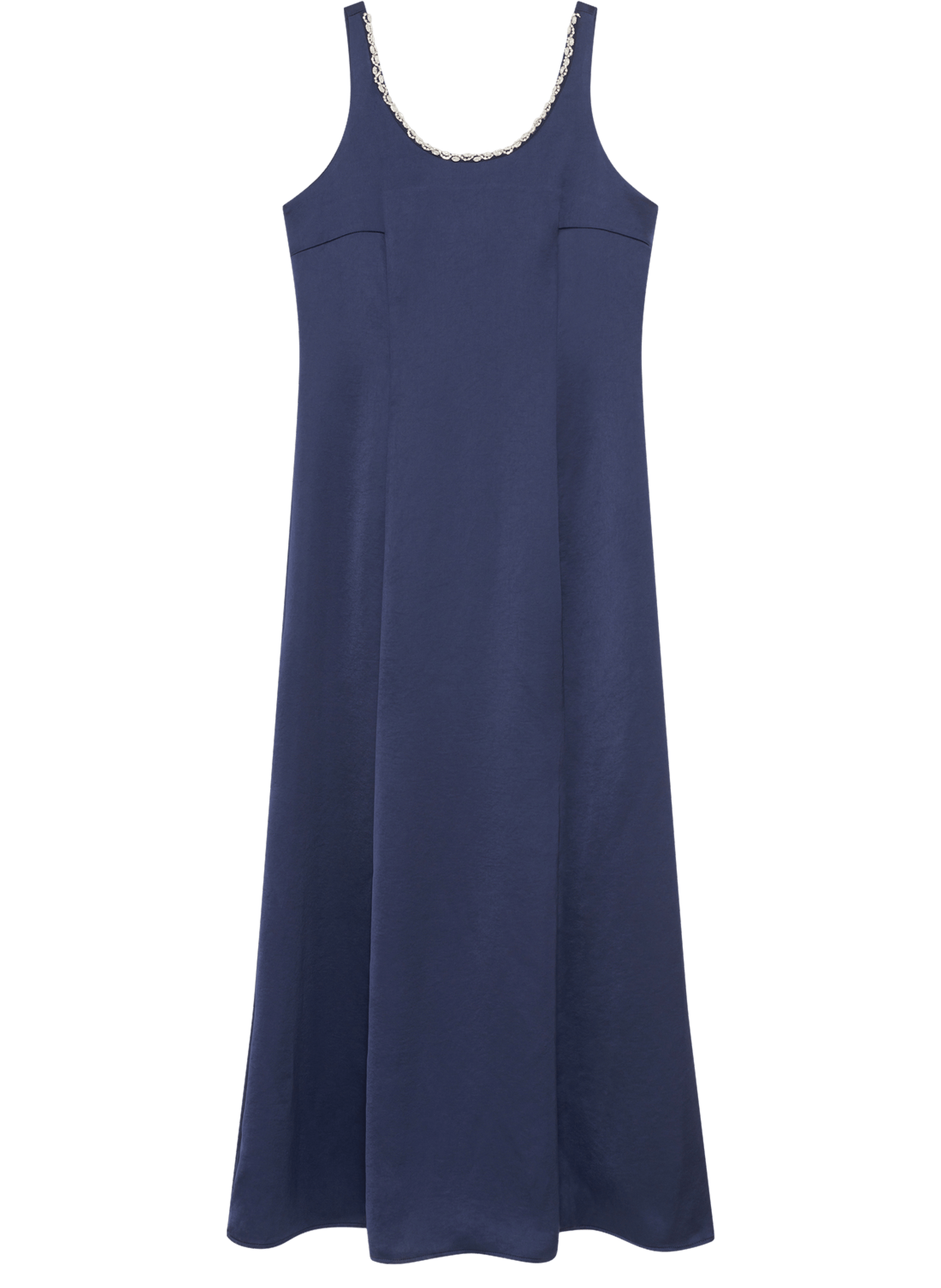 Robe longue à fines bretelles - anne PABLO Bleu