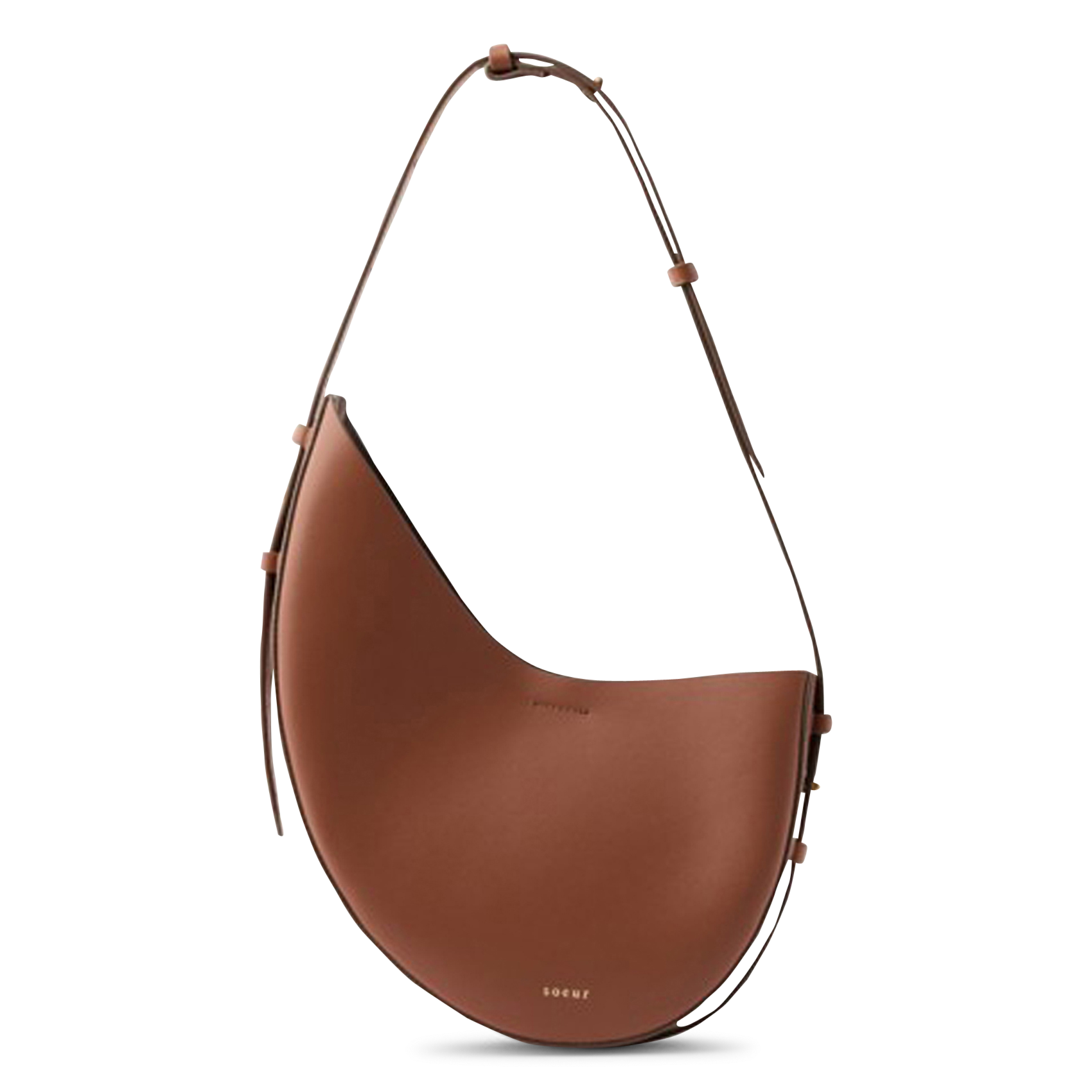 Sac porté épaule en cuir wino SOEUR Beige