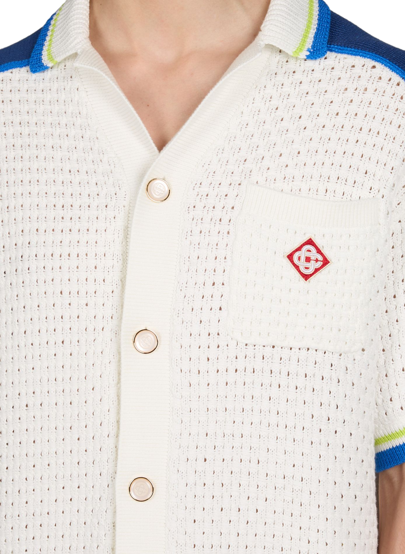 Short-sleeved knit shirt Multicolour