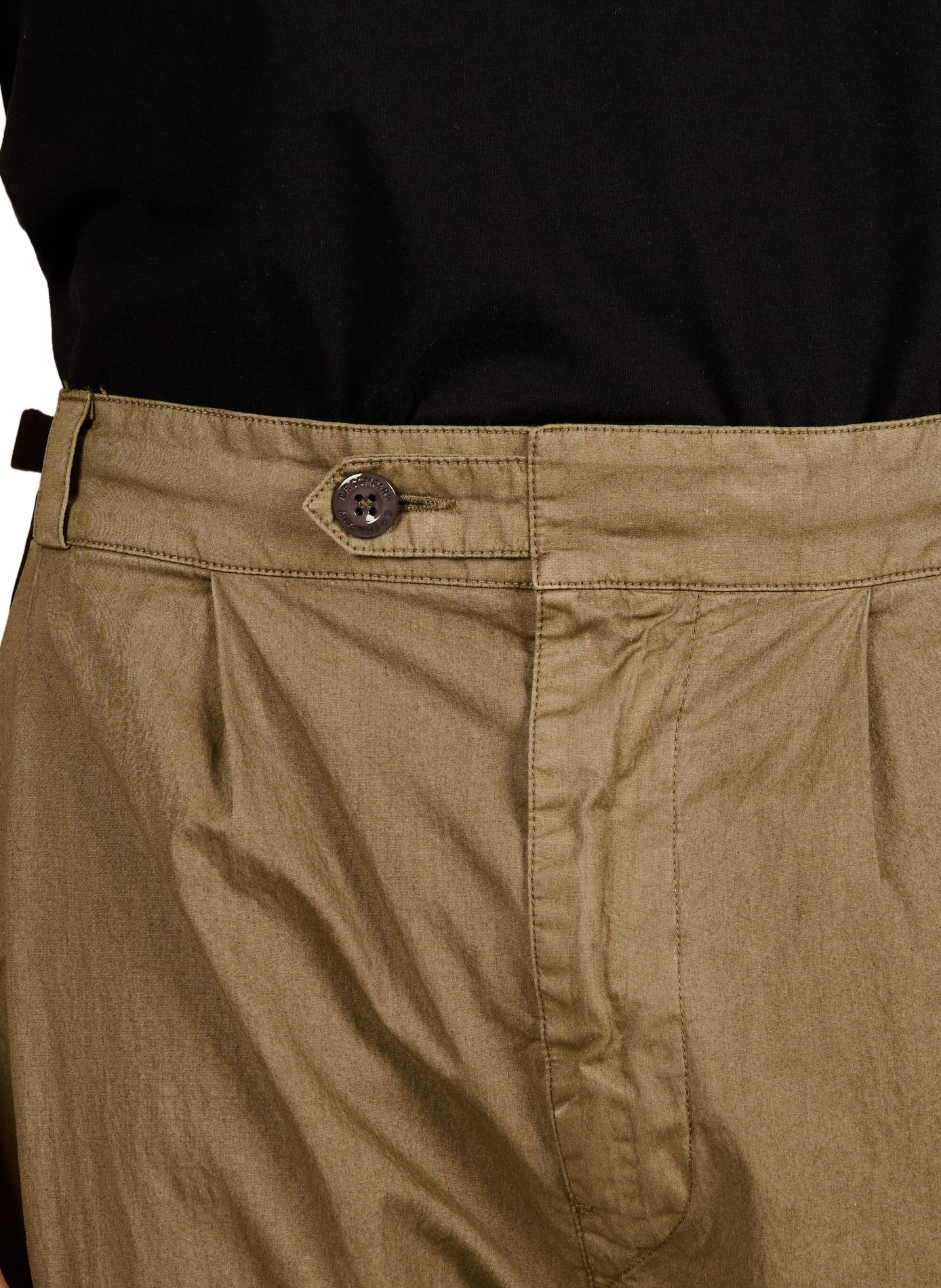 Crinkled cotton blend trousers CP COMPANY Green