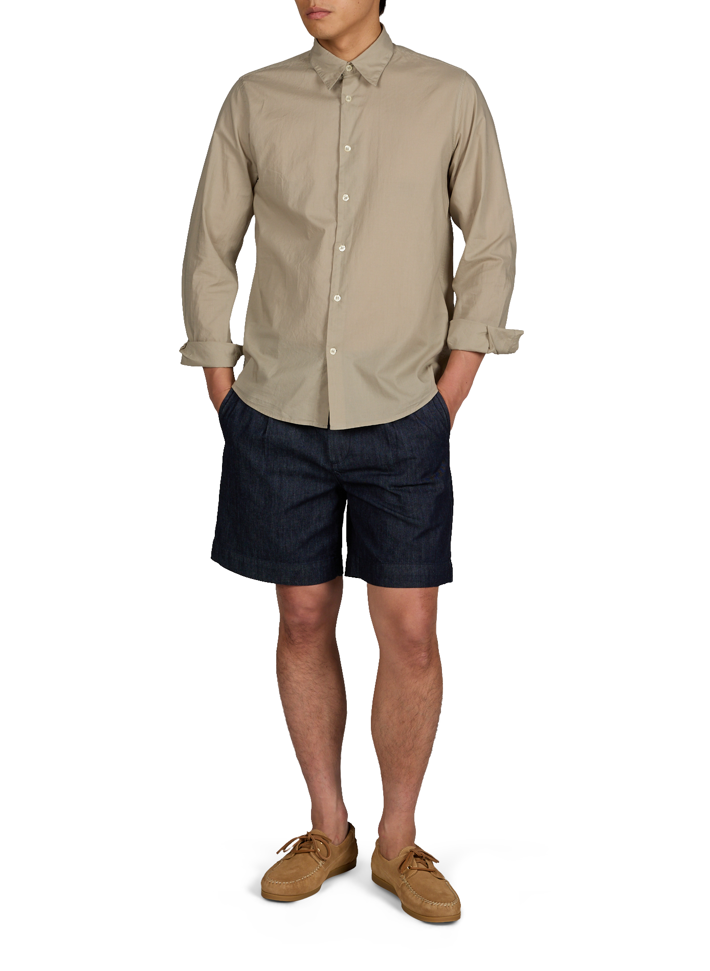 Short droit Denver en denim de coton LAFAURIE Bleu