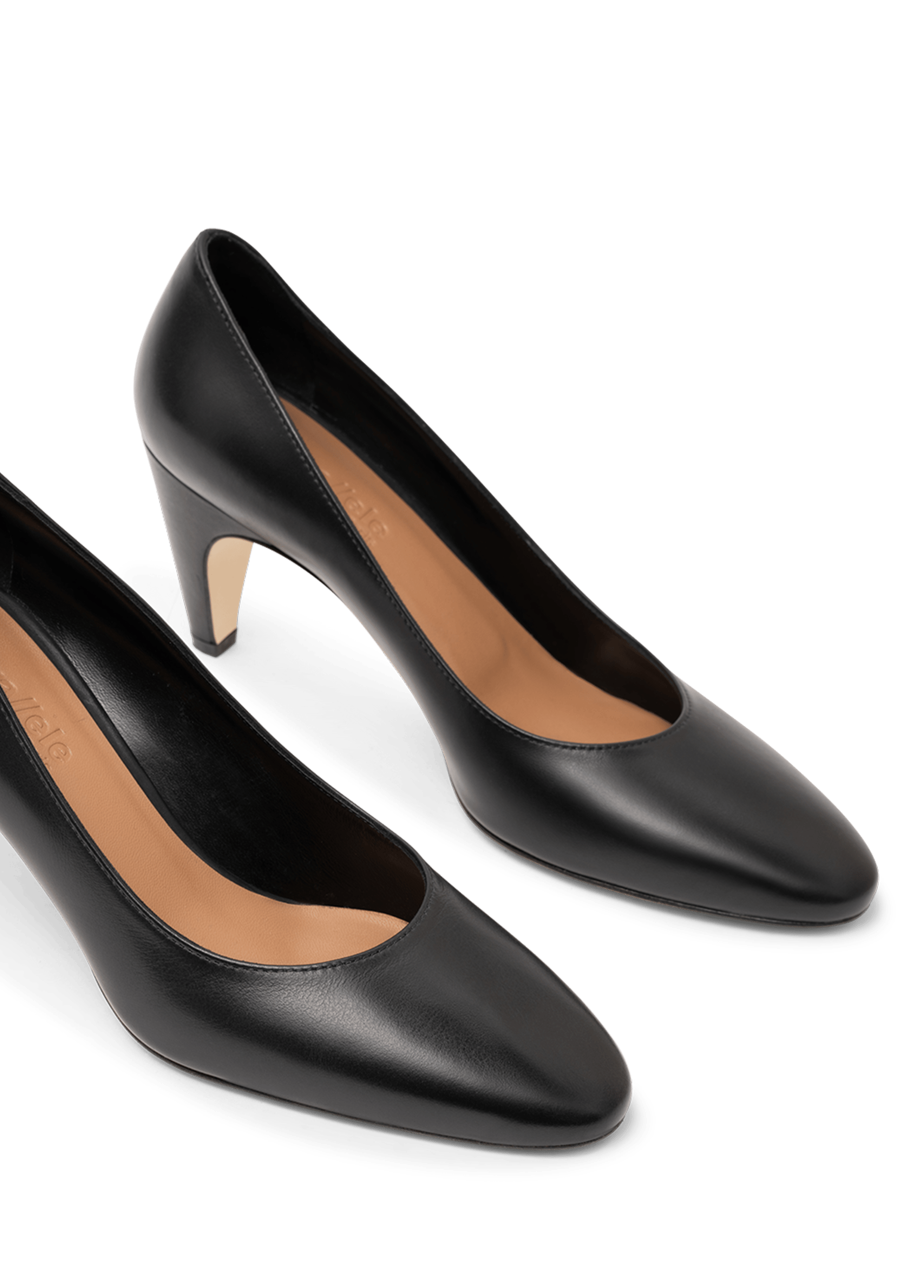 Escarpins ascol en veau lisse PARALLELE Noir