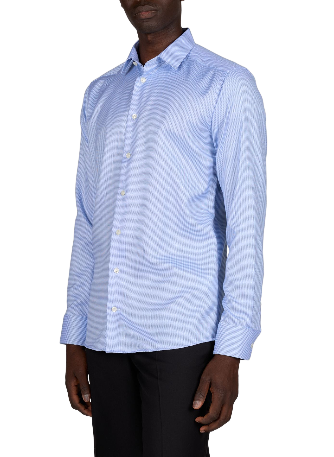 Chemise slim en coton ETON Bleu