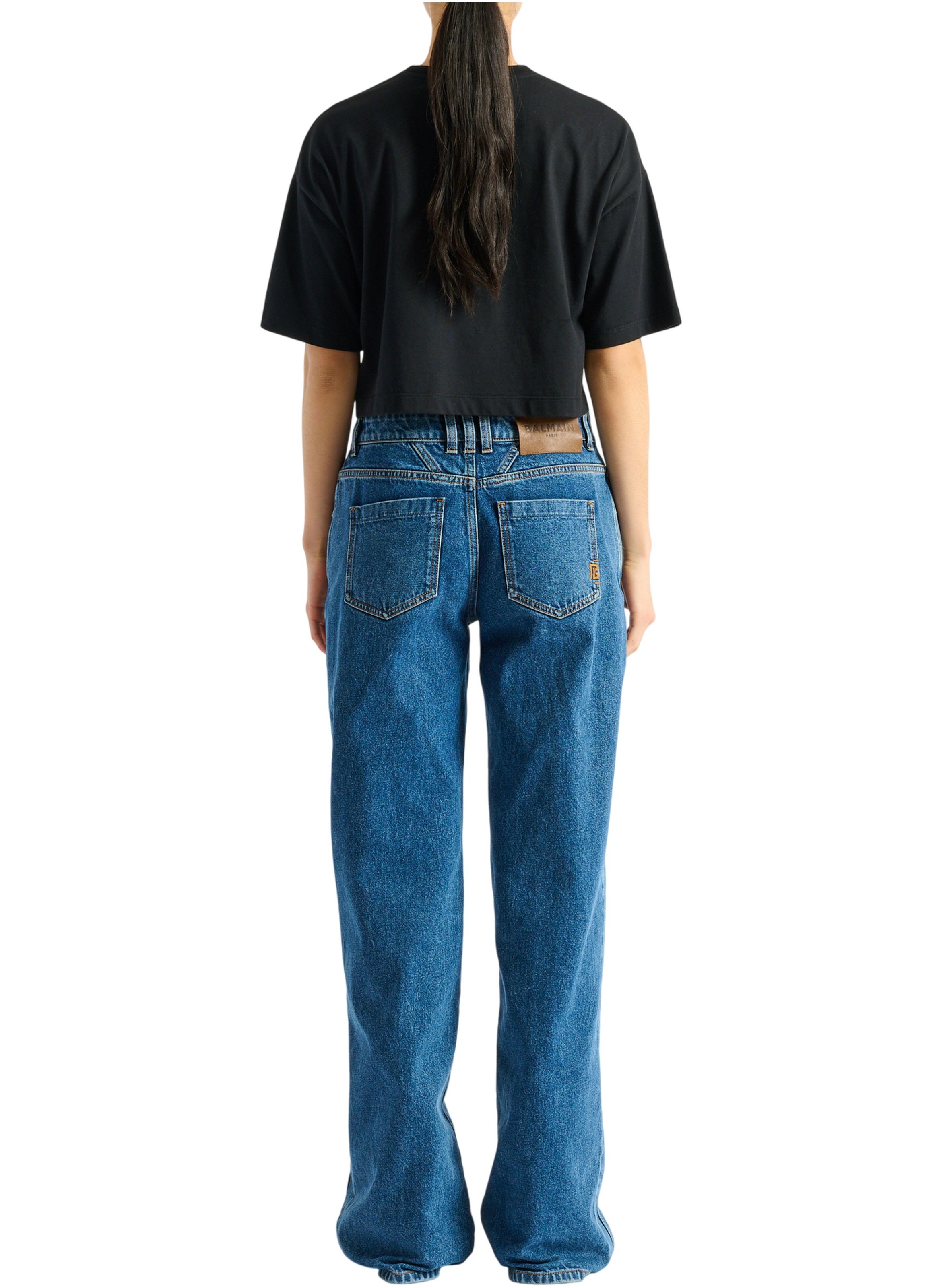 T-shirt balmain paris brodé BALMAIN Noir