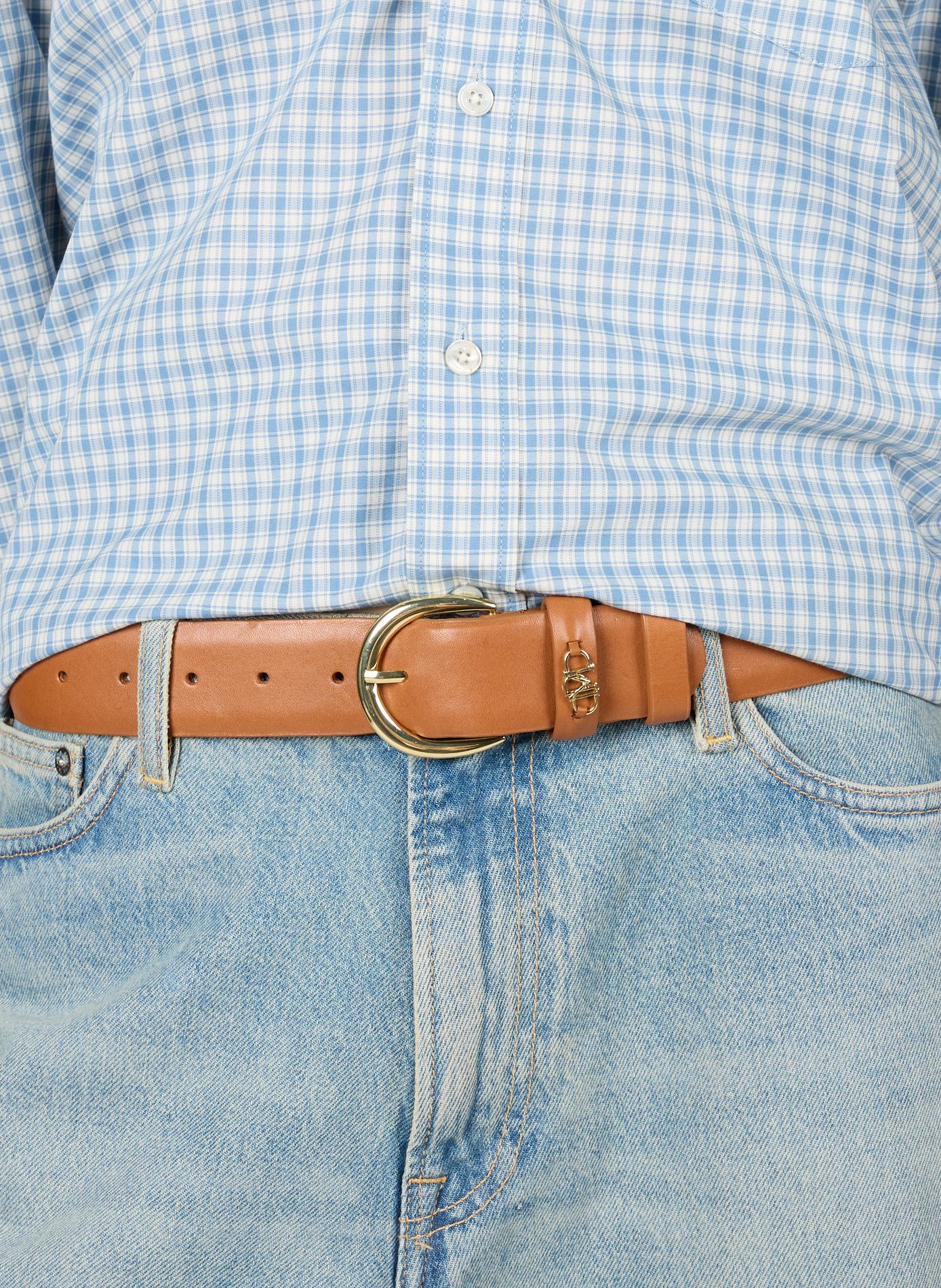 Ceinture Alain en cuir PETITE MENDIGOTE Marron