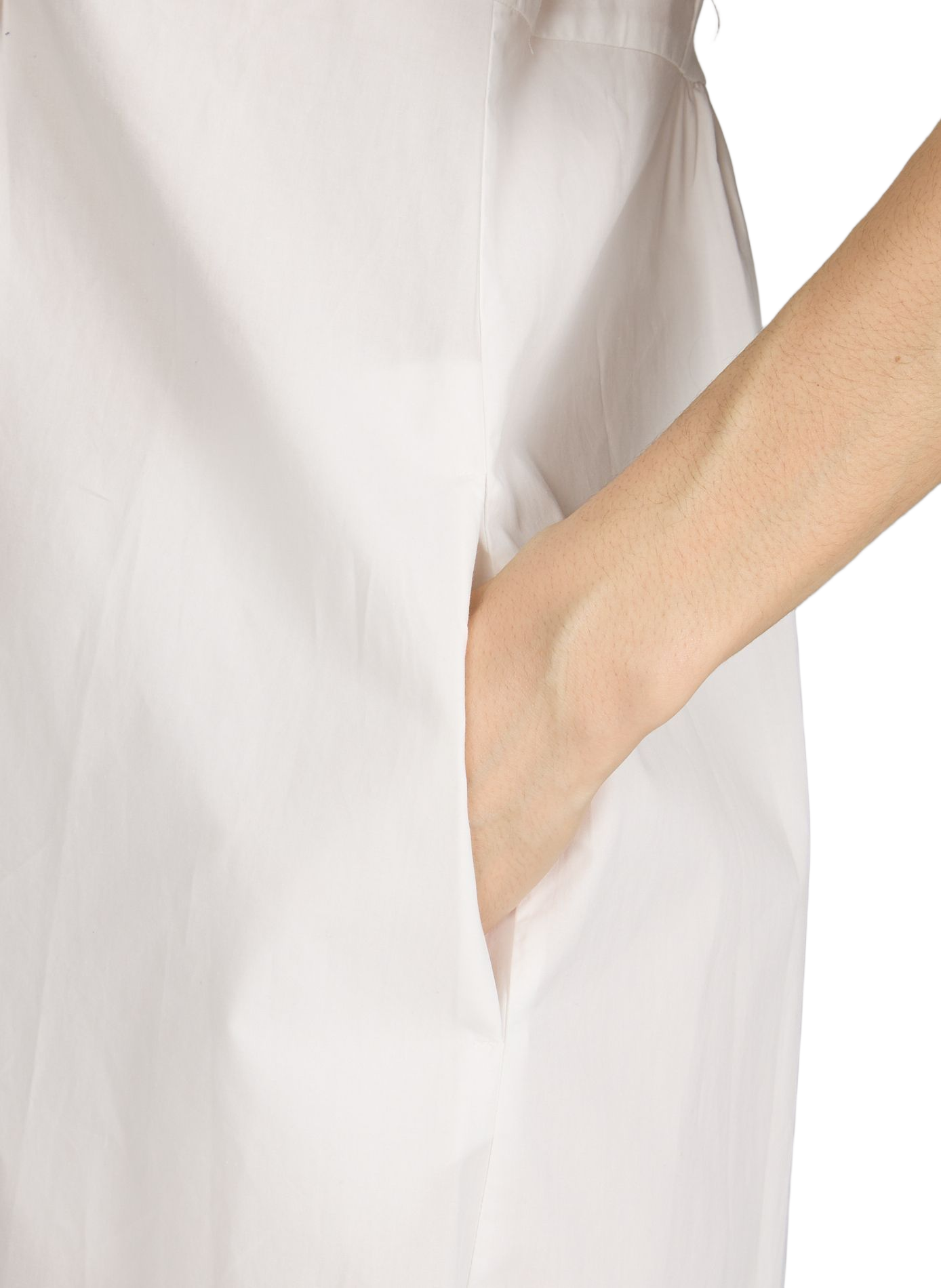 Cotton V-neck dress with embroidery details MAX MARA WEEK END White