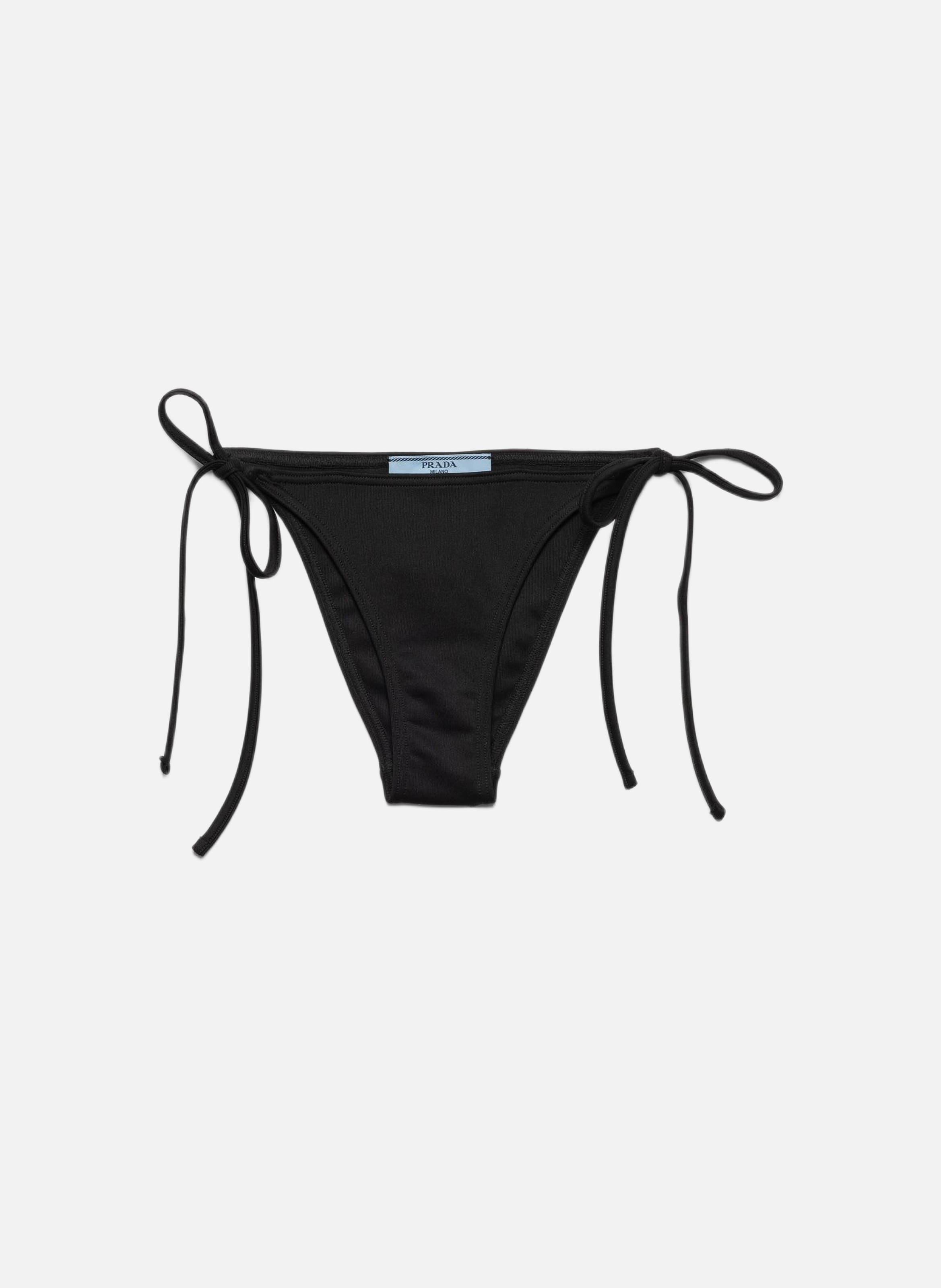 Bas de bikini en maille interlock PRADA Noir