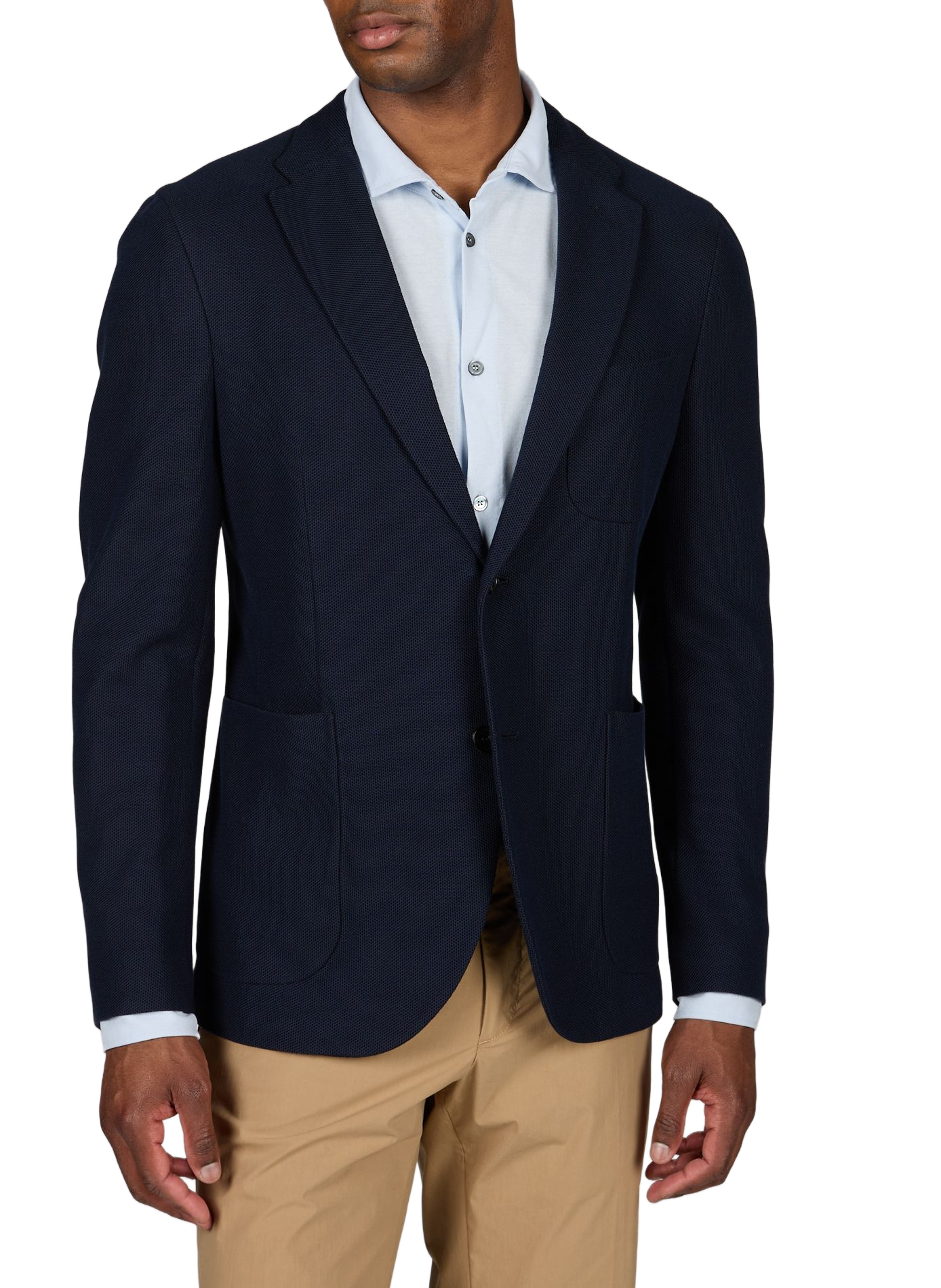Veste col tailleur en coton SLOWEAR Bleu