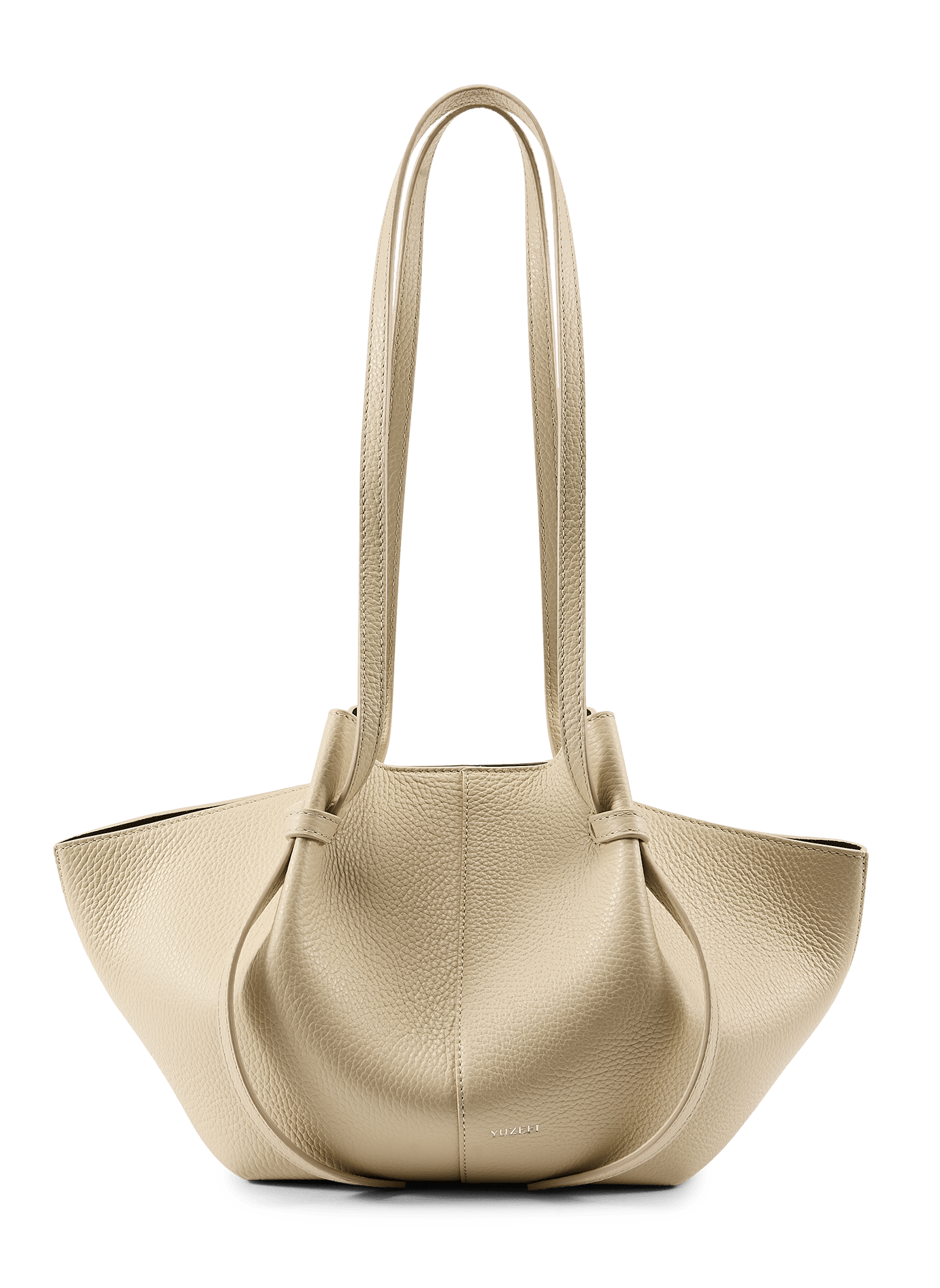 Leder-Schultertasche YUZEFI Weiss