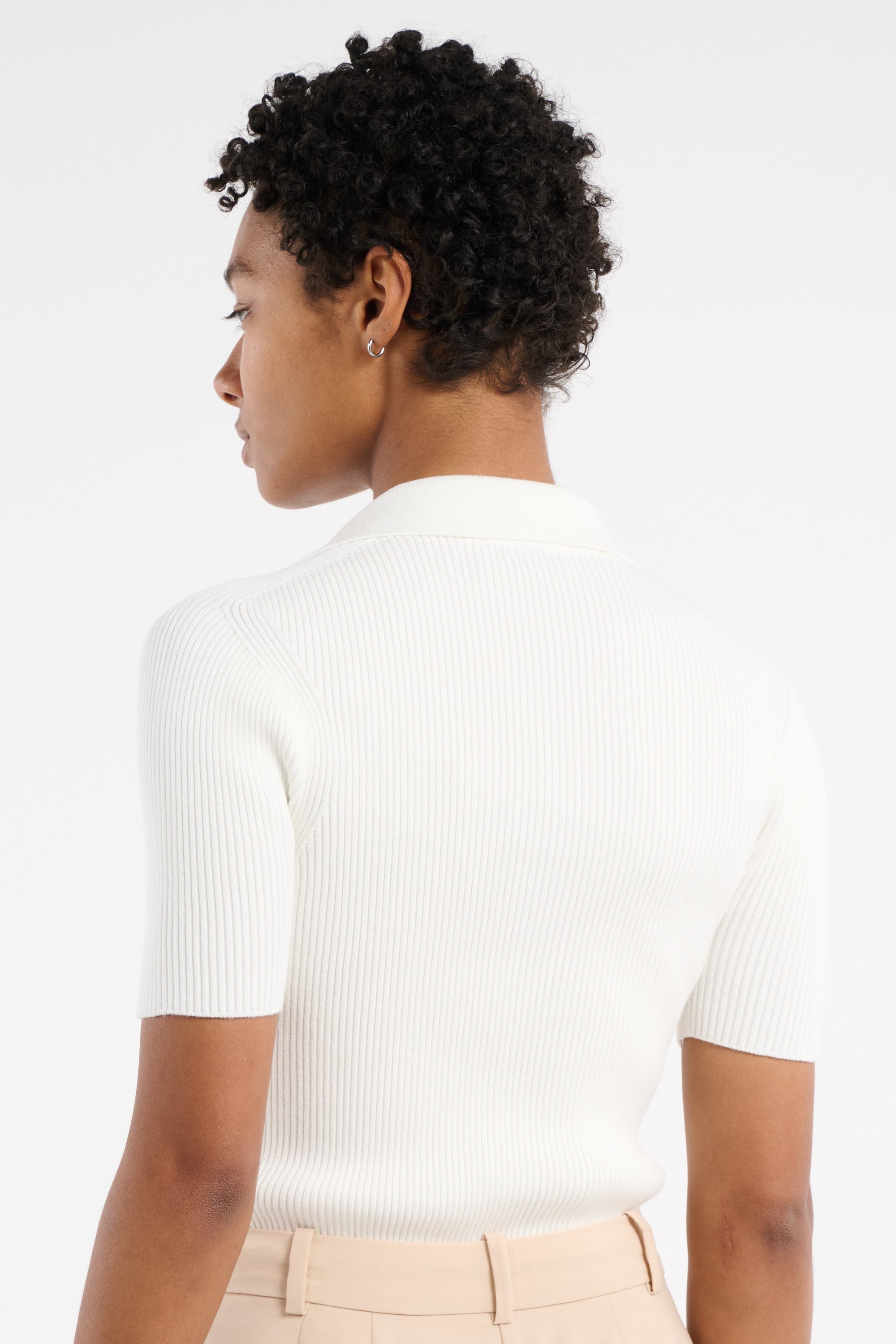 Polo tricot LACOSTE Blanc