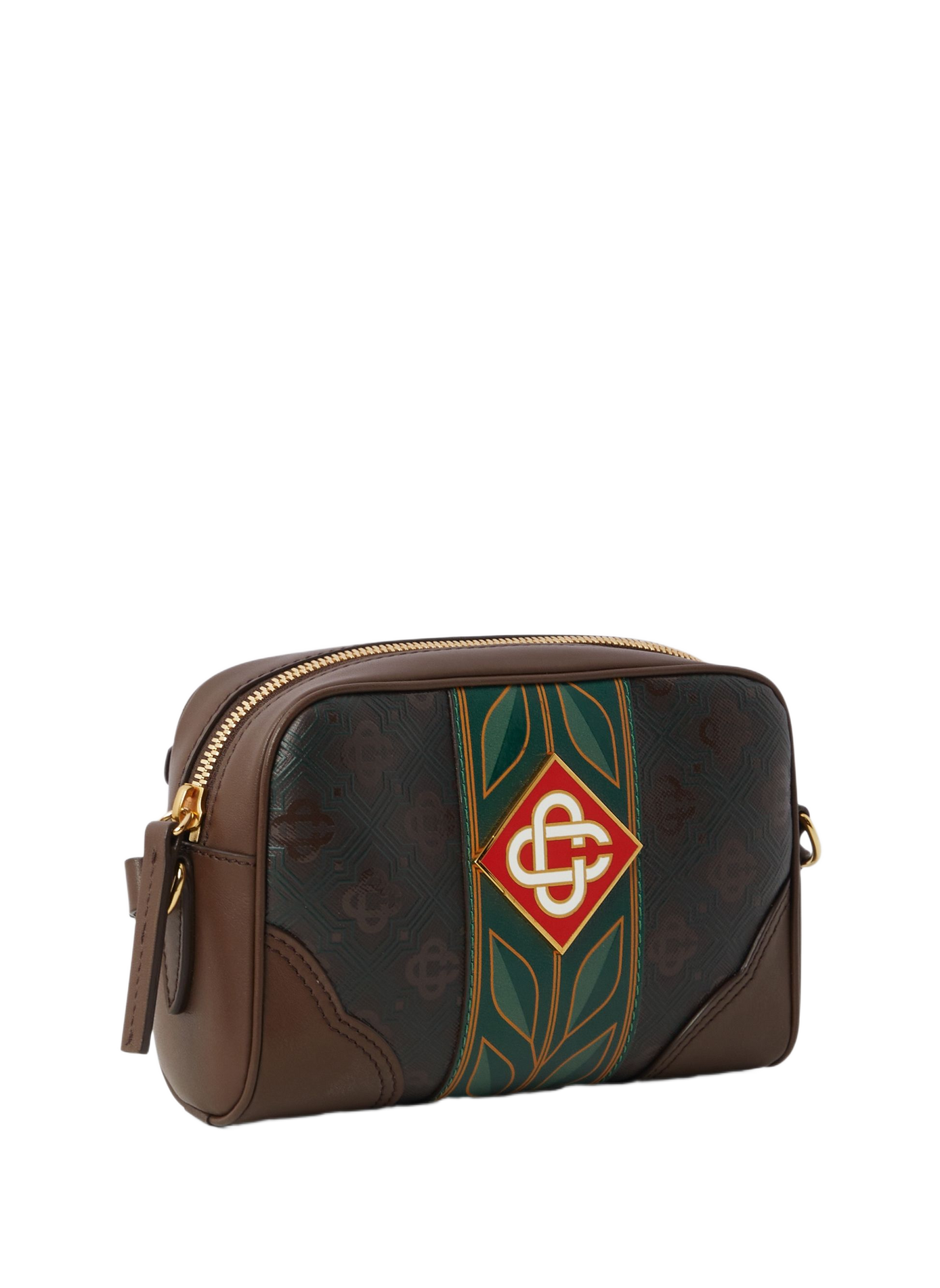 Patterned shoulder bag CASABLANCA PARIS Brown