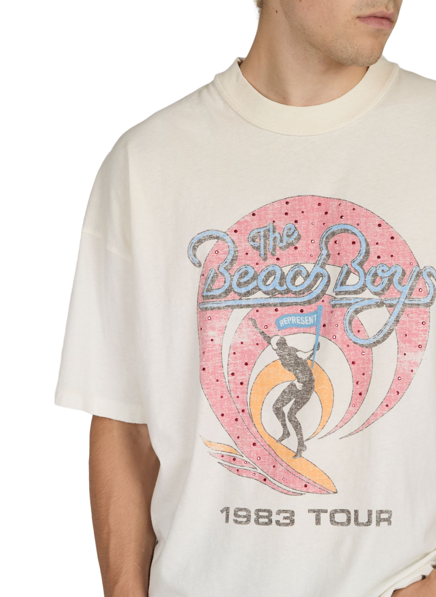 Tee-shirt en coton imprimé REPRESENT Beige
