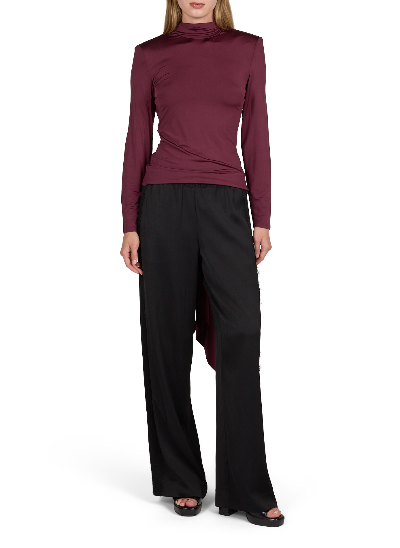 Satin straight top ROTATE Red