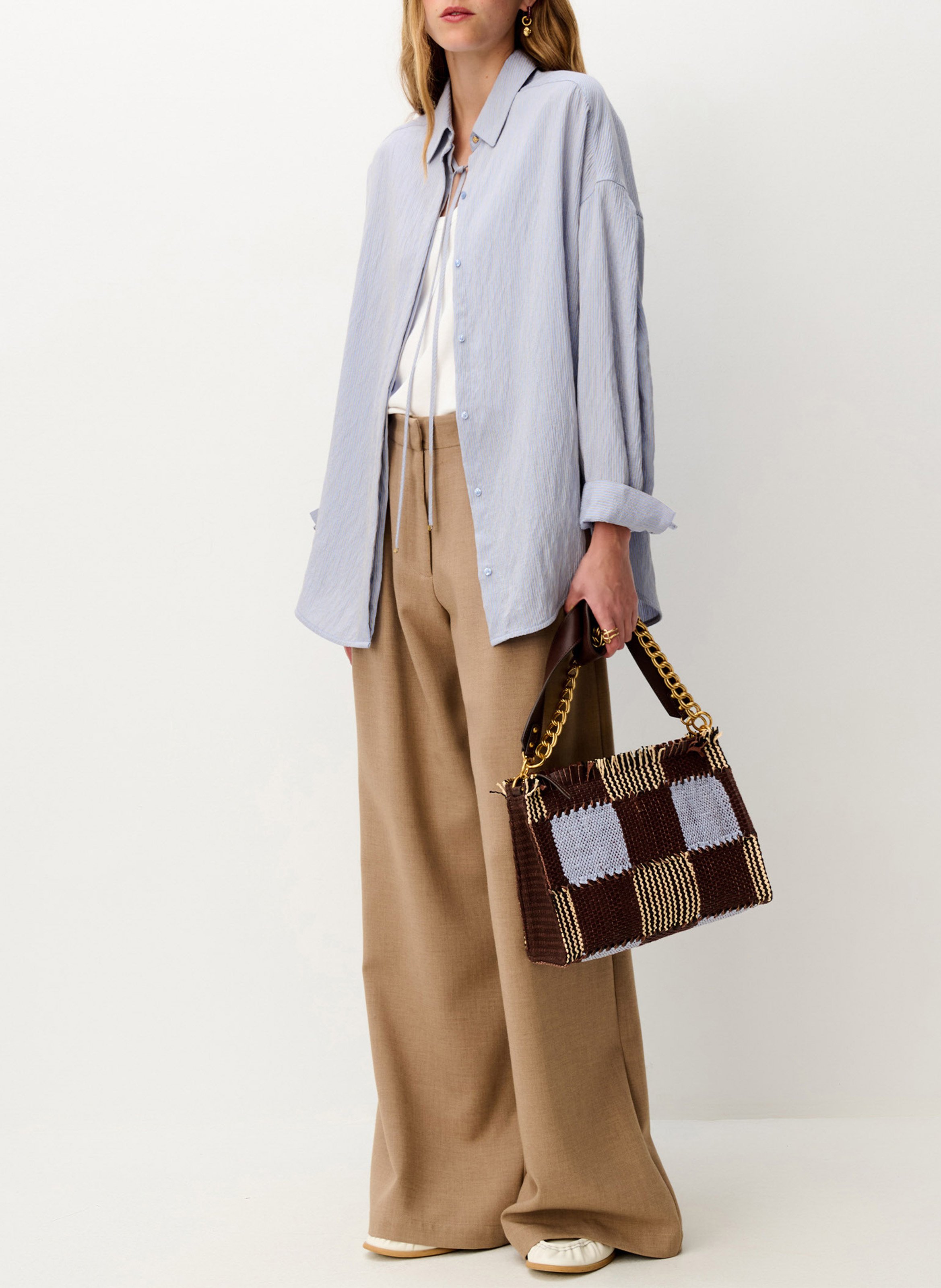Chemise droite col classique liza SESSUN Bleu