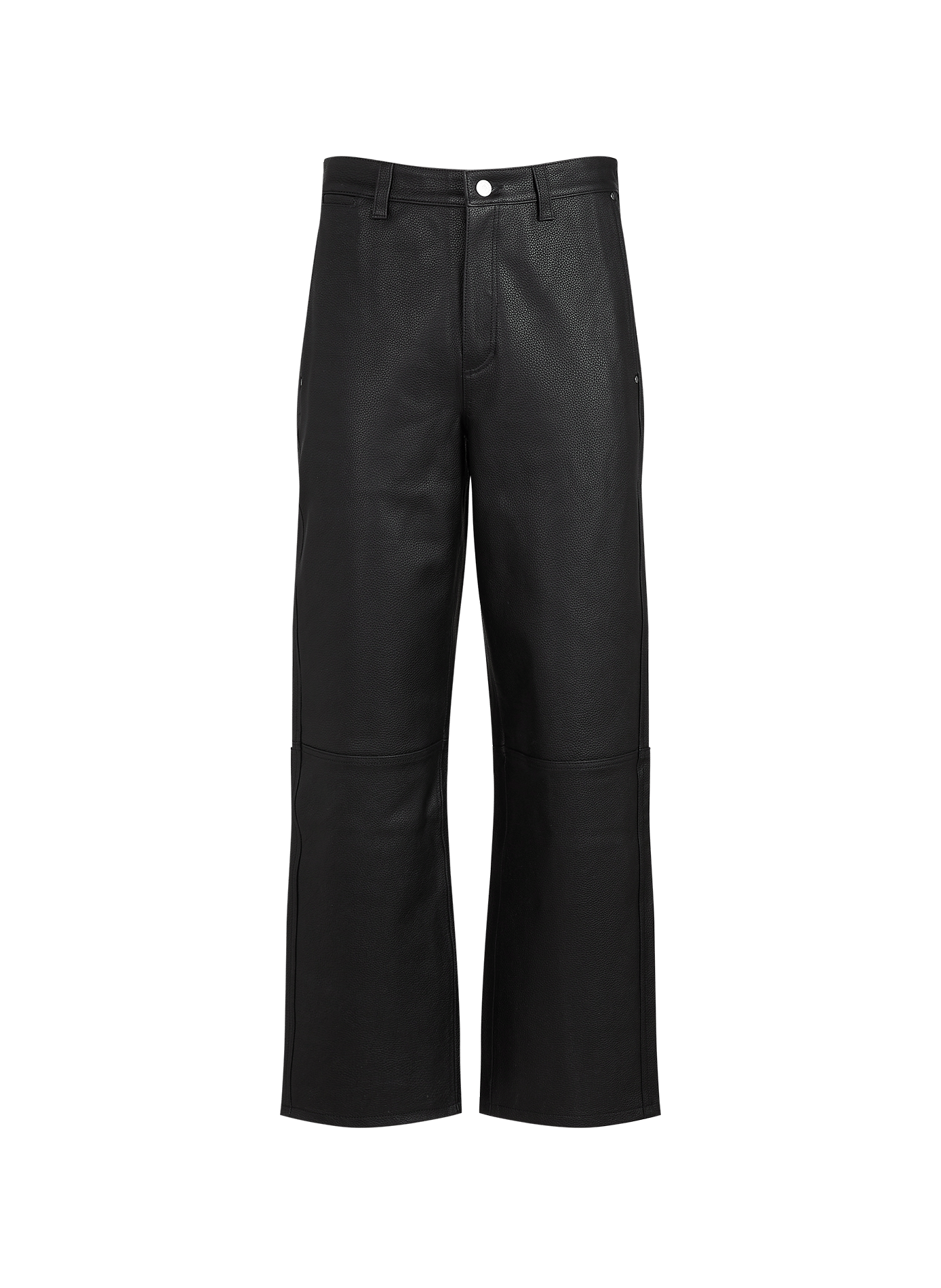 Pantalon large en cuir grainé LOUIS GABRIEL NOUCHI Noir