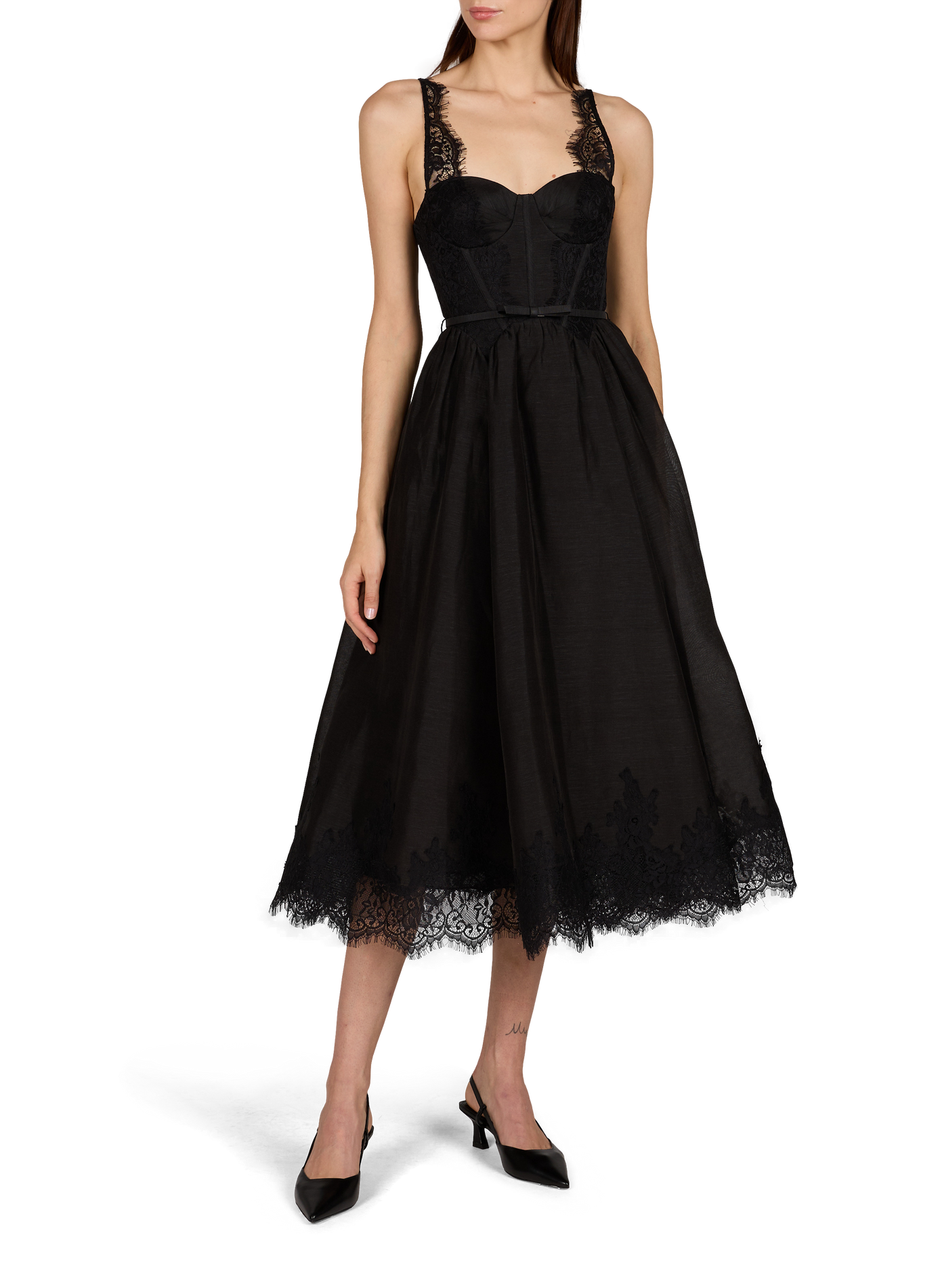 Sling-back Vinnie 50 in pelle STUART WEITZMAN Nero