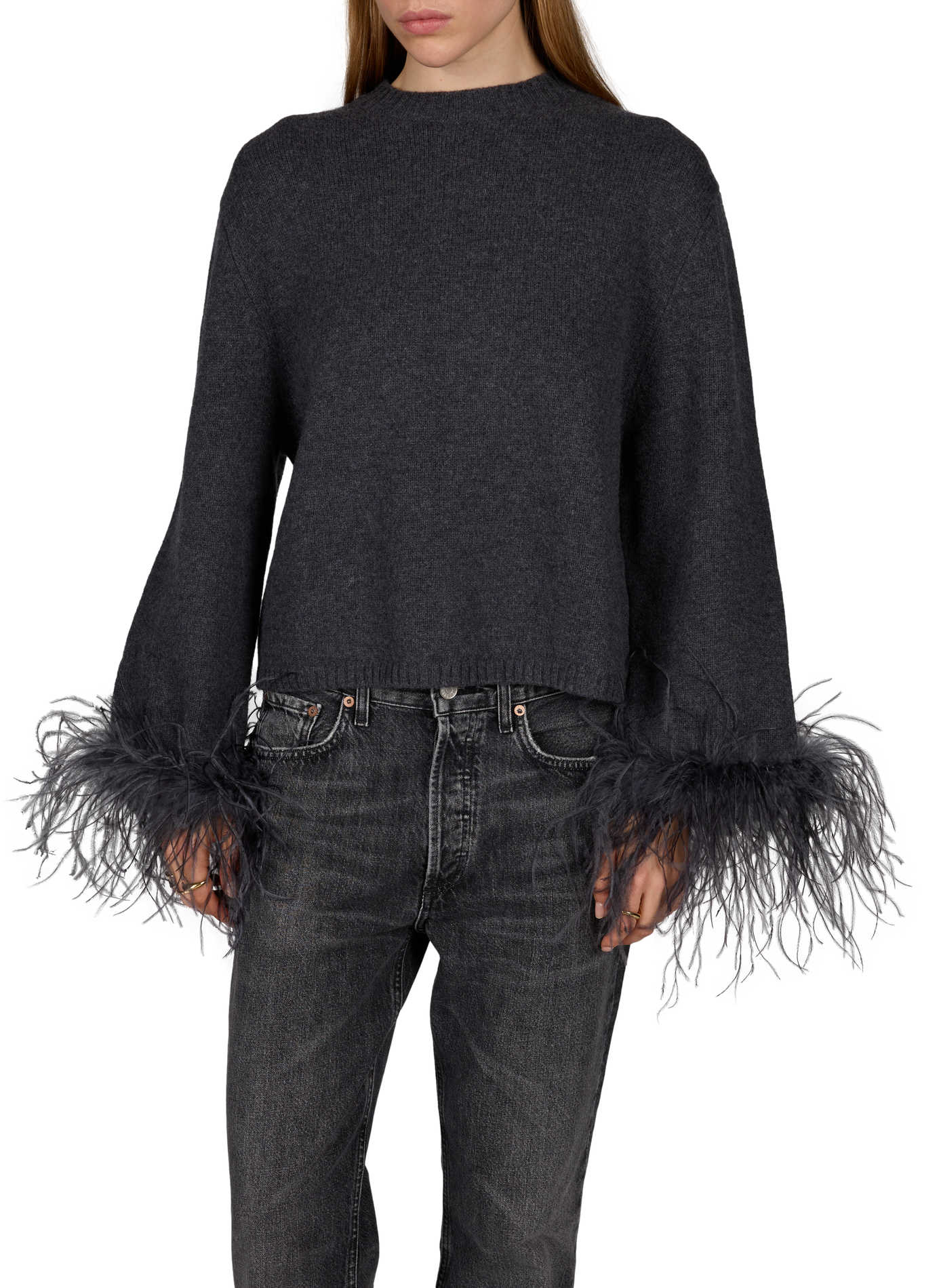 MYBIRD oversized wool sweater BERENICE Grey
